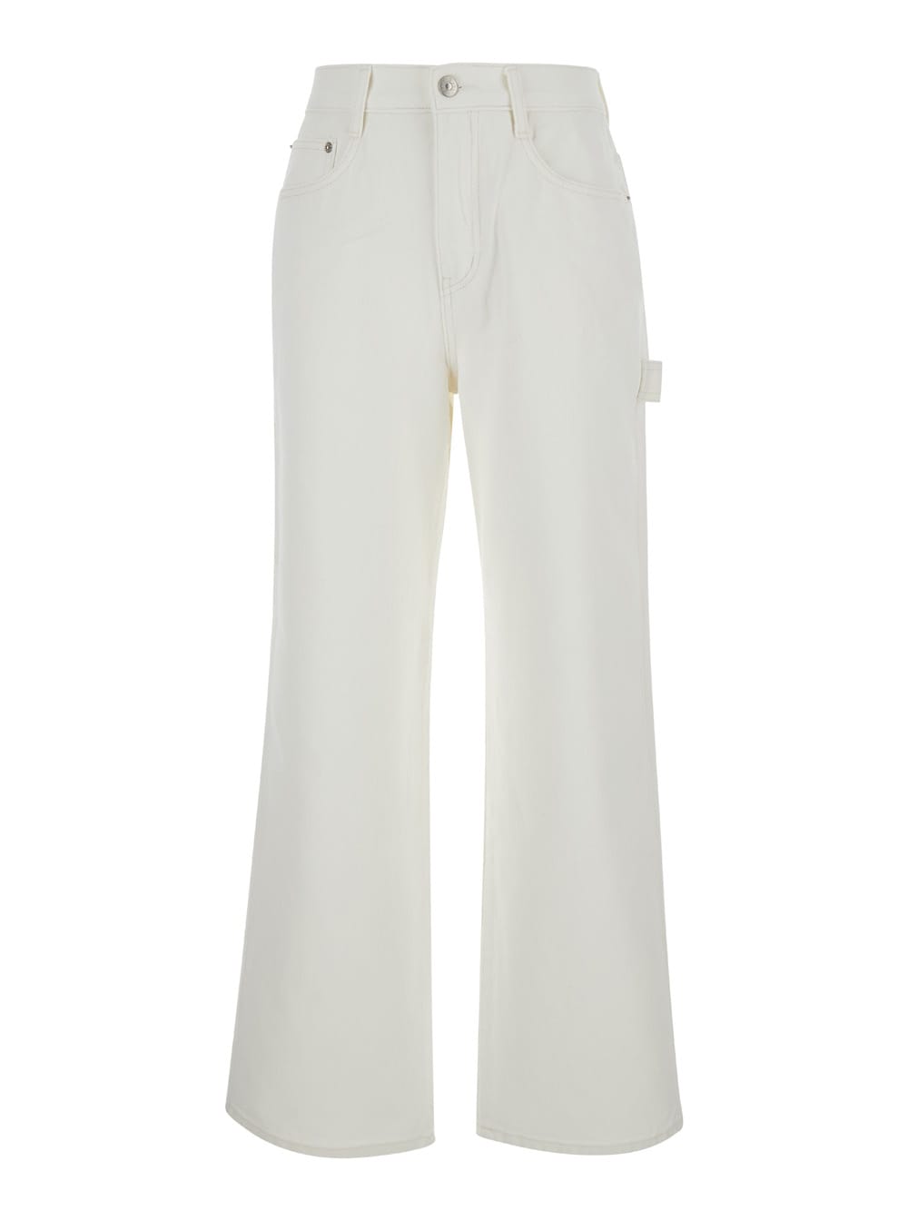 Shop Dunst White Jeans With Straight Leg In Denim Woman