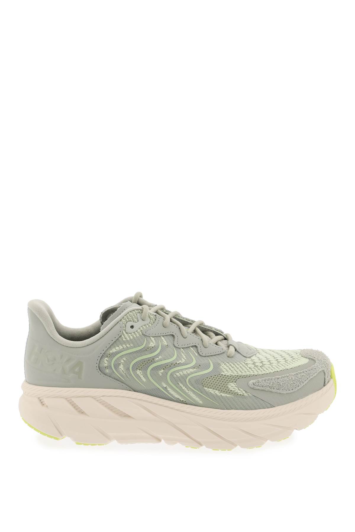 Shop Hoka Clifton Ls Sneakers In Barley Oat Milk (green)