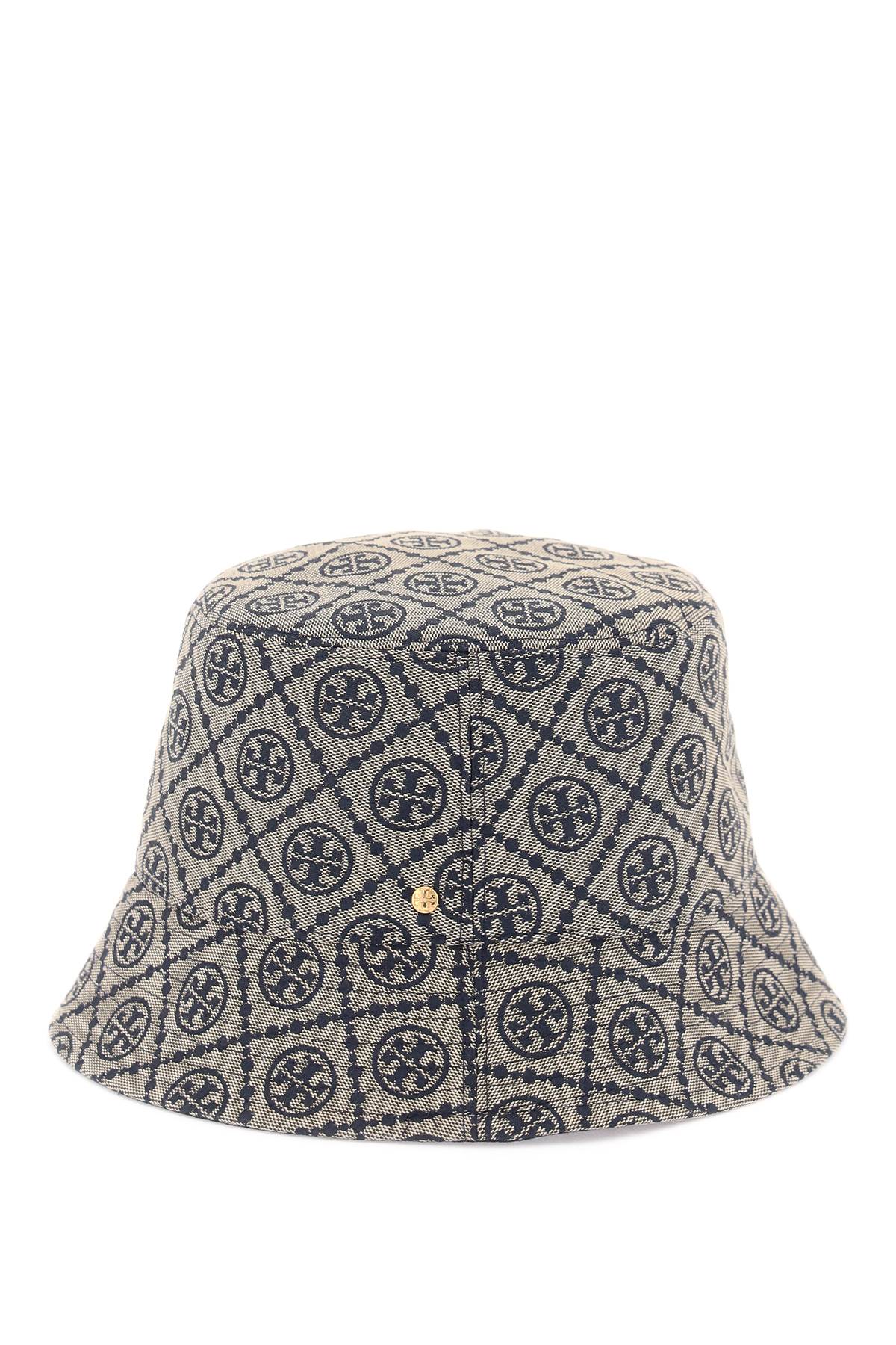 Tory Burch T Monogram Bucket Hat In Tory Navy (beige)