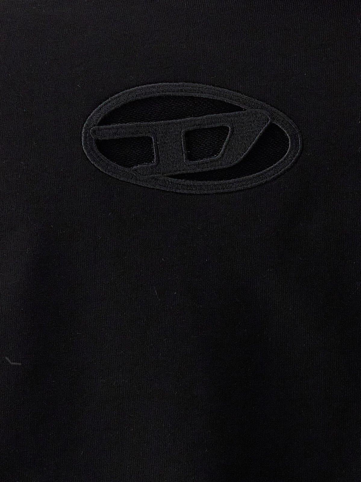 Diesel Jumper With Embroidered Cut-out Logo In Black