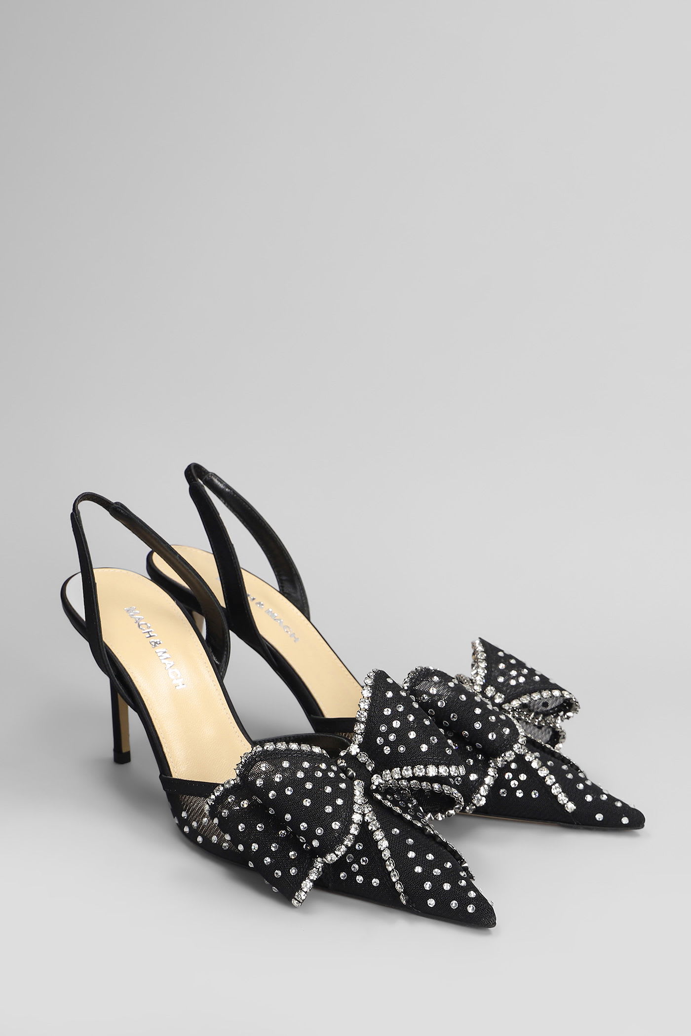 Mach & Mach Pumps In Black Fabric