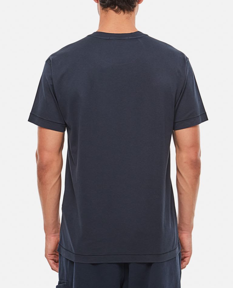 Shop Stone Island T Shirt Girocollo Mini Logo Petto In Blue