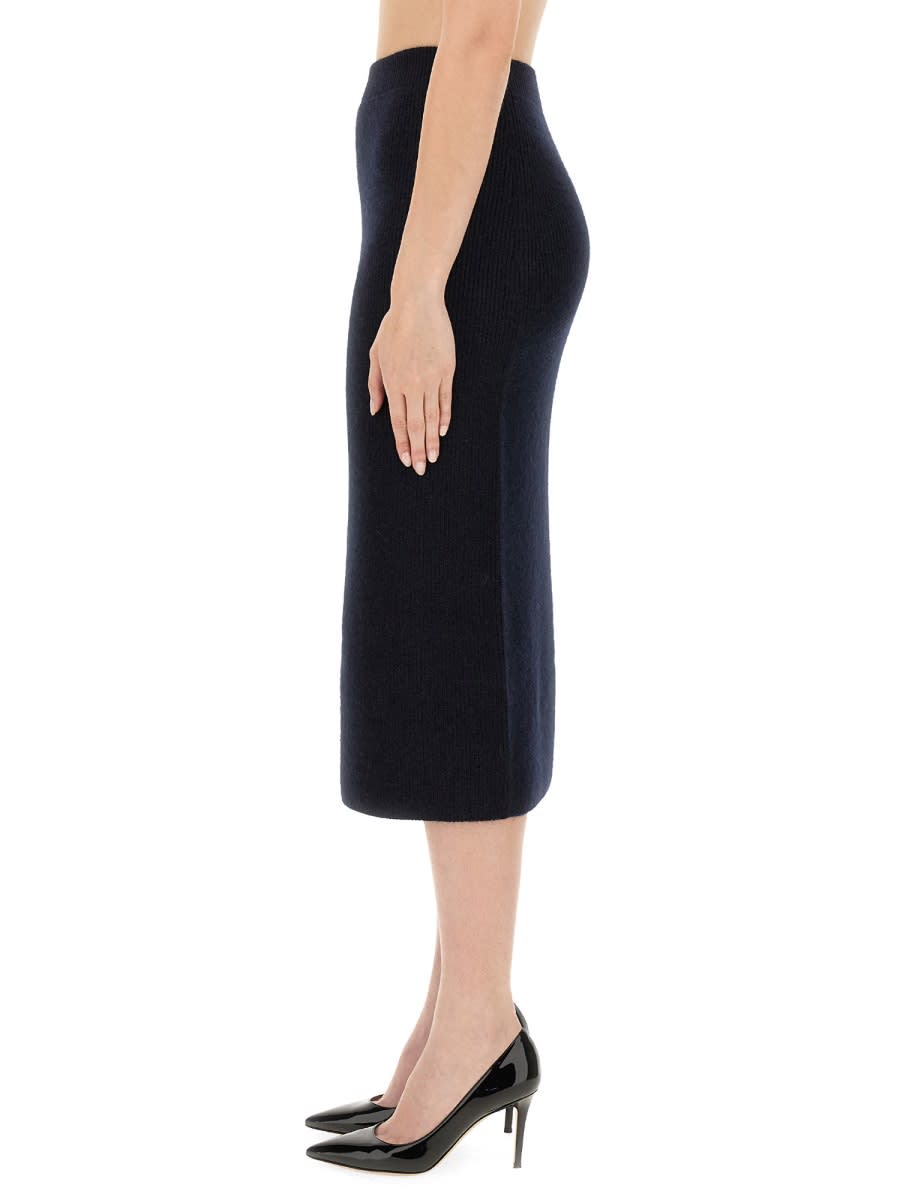 Shop Fabiana Filippi Midi Skirt In Blue