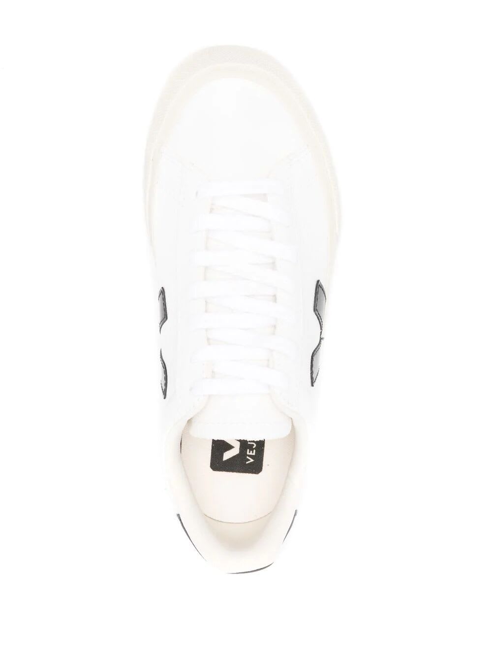 Shop Veja Campo Sneakers In Extra White Black