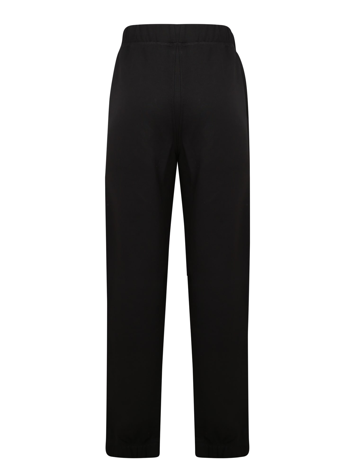 Shop Ganni Branded Trousers In Black