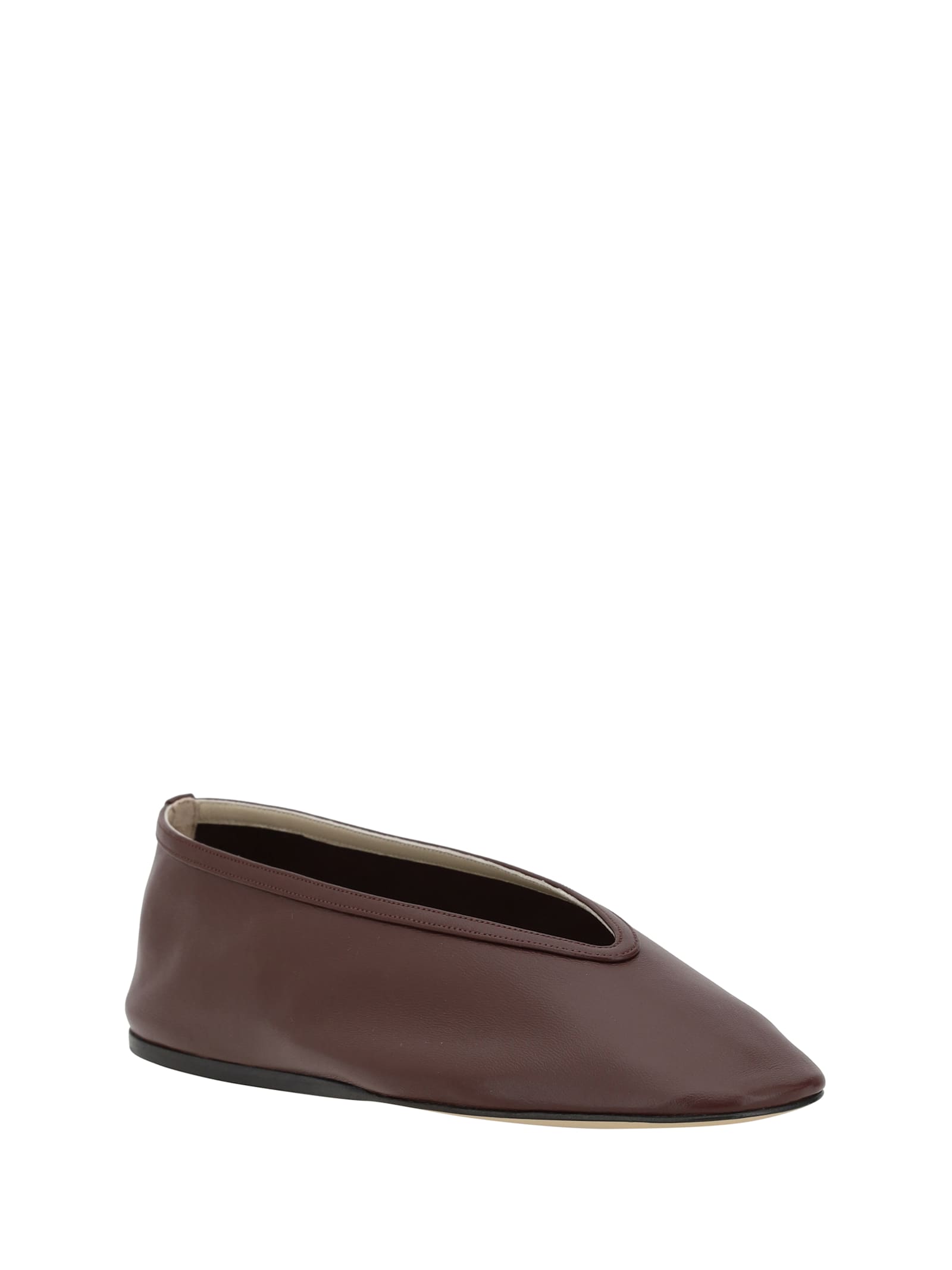 Shop Le Monde Beryl Luna Ballerinas In Oxblood