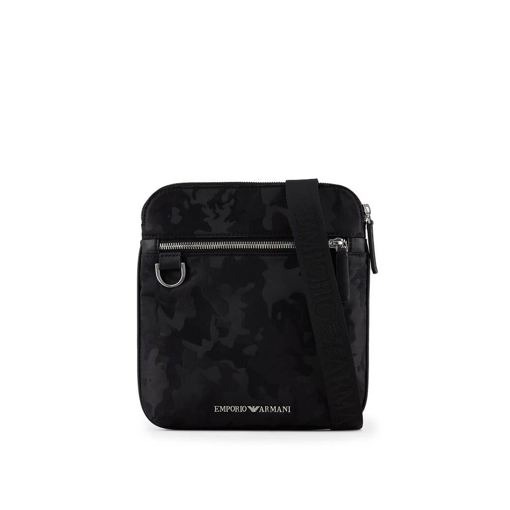Emporio Armani Black Camouflage Crossbody Bag
