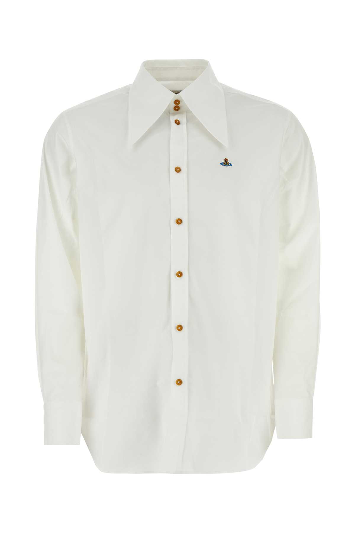 Shop Vivienne Westwood White Poplin Shirt