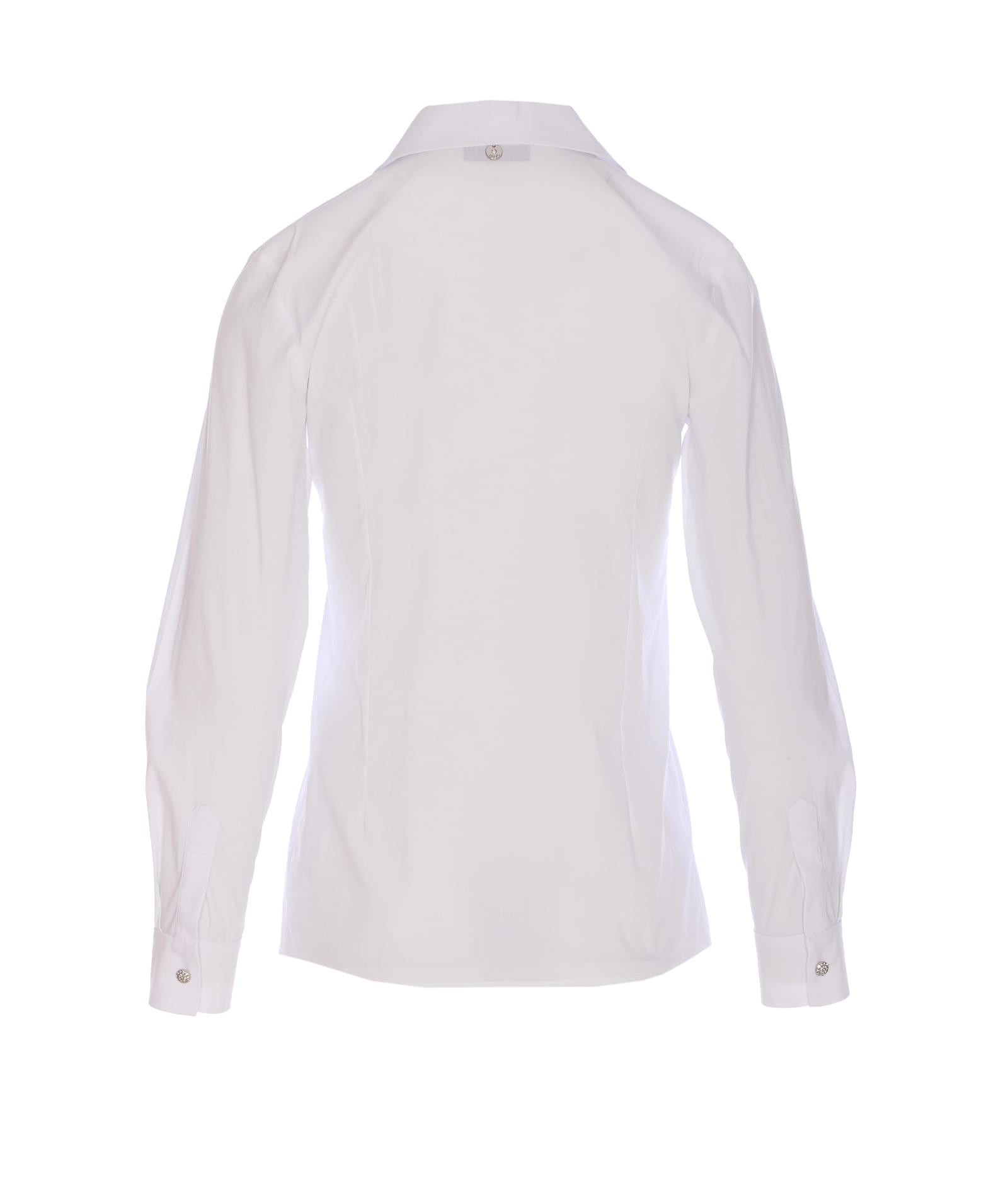 Liu •jo Liu Jo Classic White Button-down Shirt With Chest Pockets In White