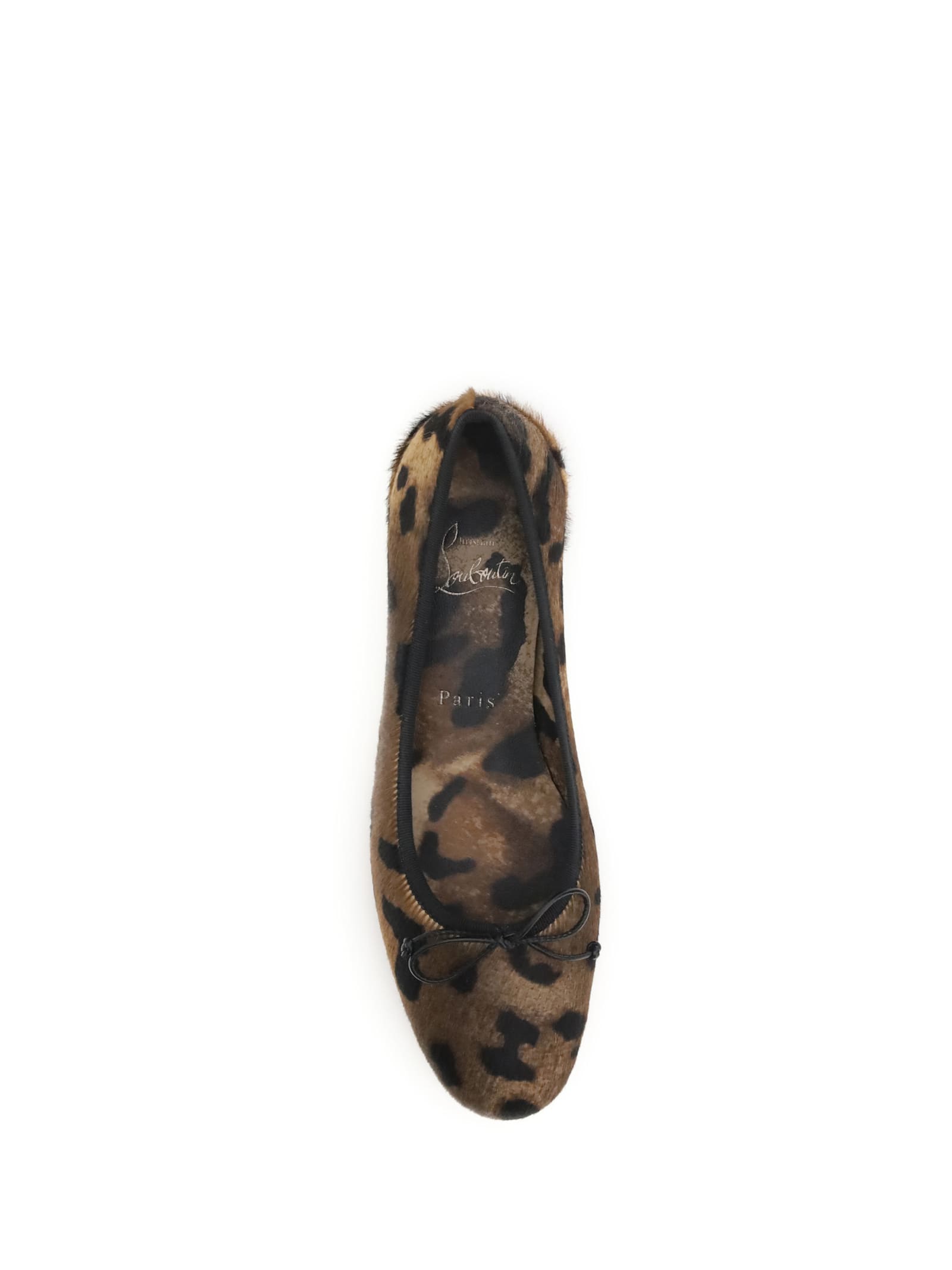 Christian Louboutin Sweetie Jane Leopard-print Calf Hair Ballet Flats In Animal Print
