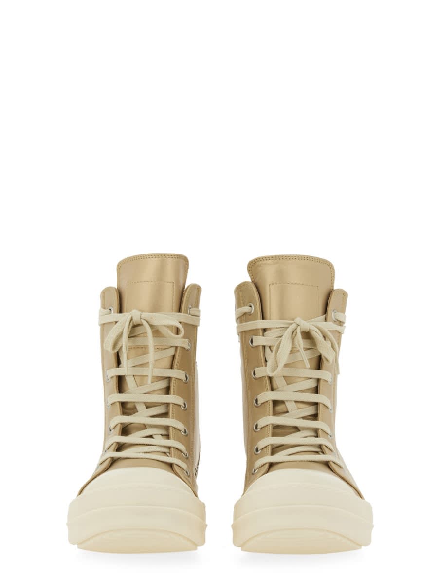 Rick Owens High-top Sneakers With Smooth Leather Upper And Chunky Sole