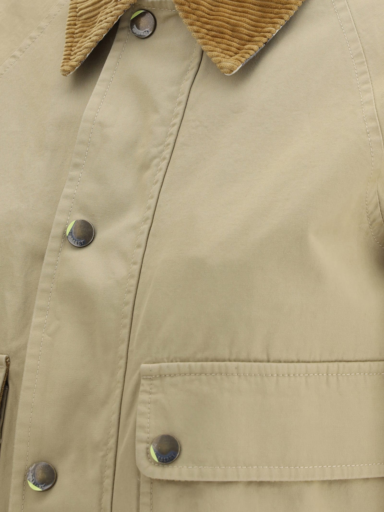 Shop Burberry Casual Jacket In Beige