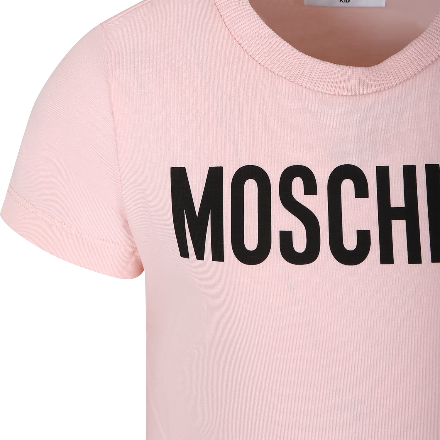 Shop Moschino Pink T-shirt For Girl With Logo