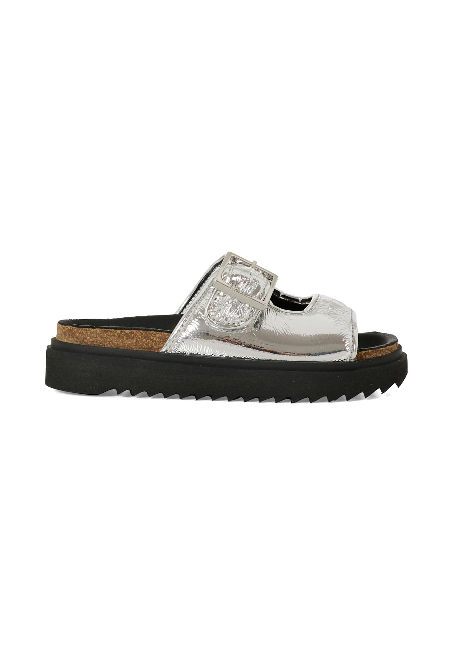 Zadig & Voltaire Leather Sandals In Gray