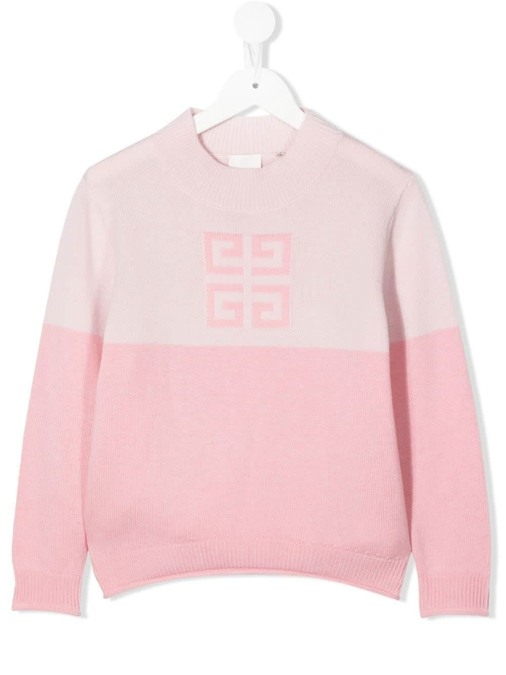 Pink Givenchy 4g Kids Sweater