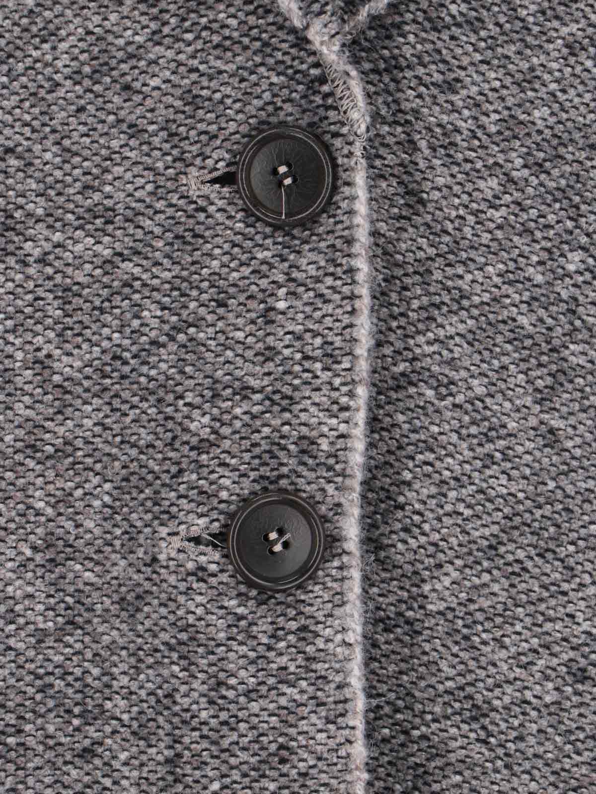 Giorgio Armani Textured Blazer With Flap Pockets And Lapel In Gray