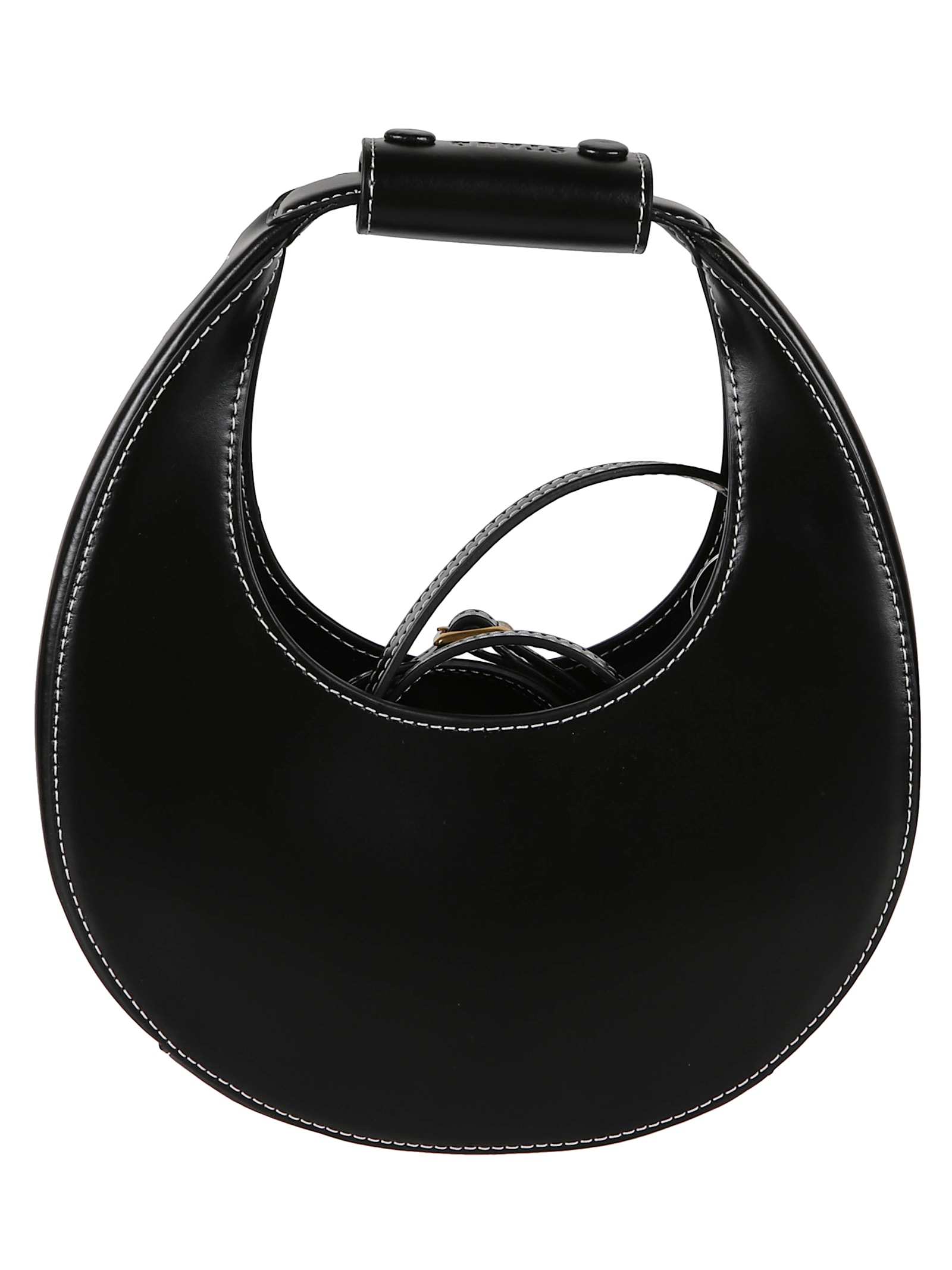 Staud Hand Bag In Leather In Black