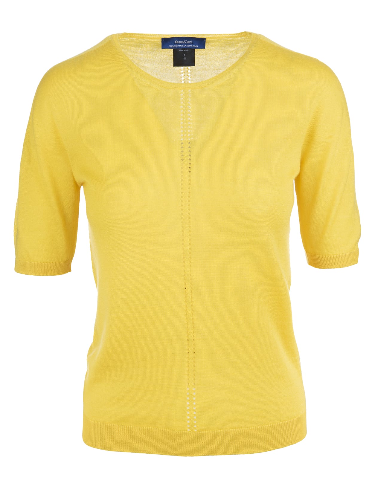 FEDELI FEDELI WOOL YELLOW TOP