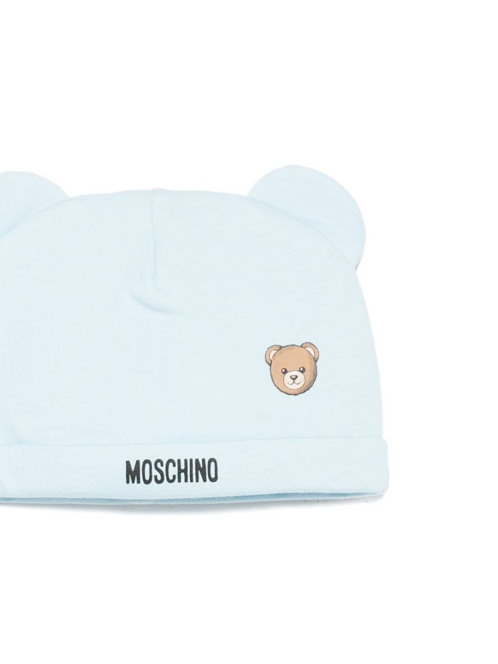 Moschino Kids Baby Set With Teddy Bear Motif In Blue