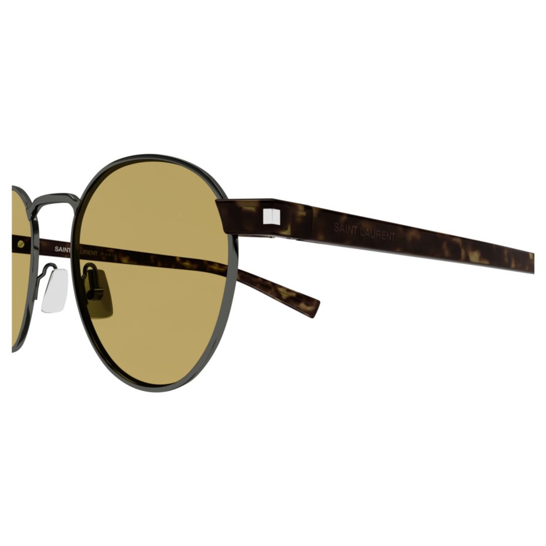 Saint Laurent Sl 707-003 Ruthenium-havana-brown In Ruthenium-havana-brown