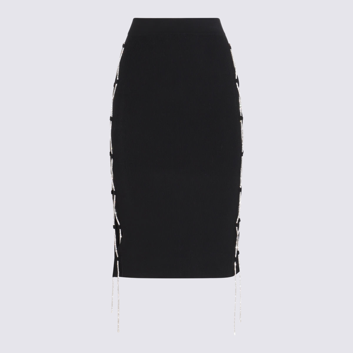 Shop Giuseppe Di Morabito Black Cotton Blend Skirt