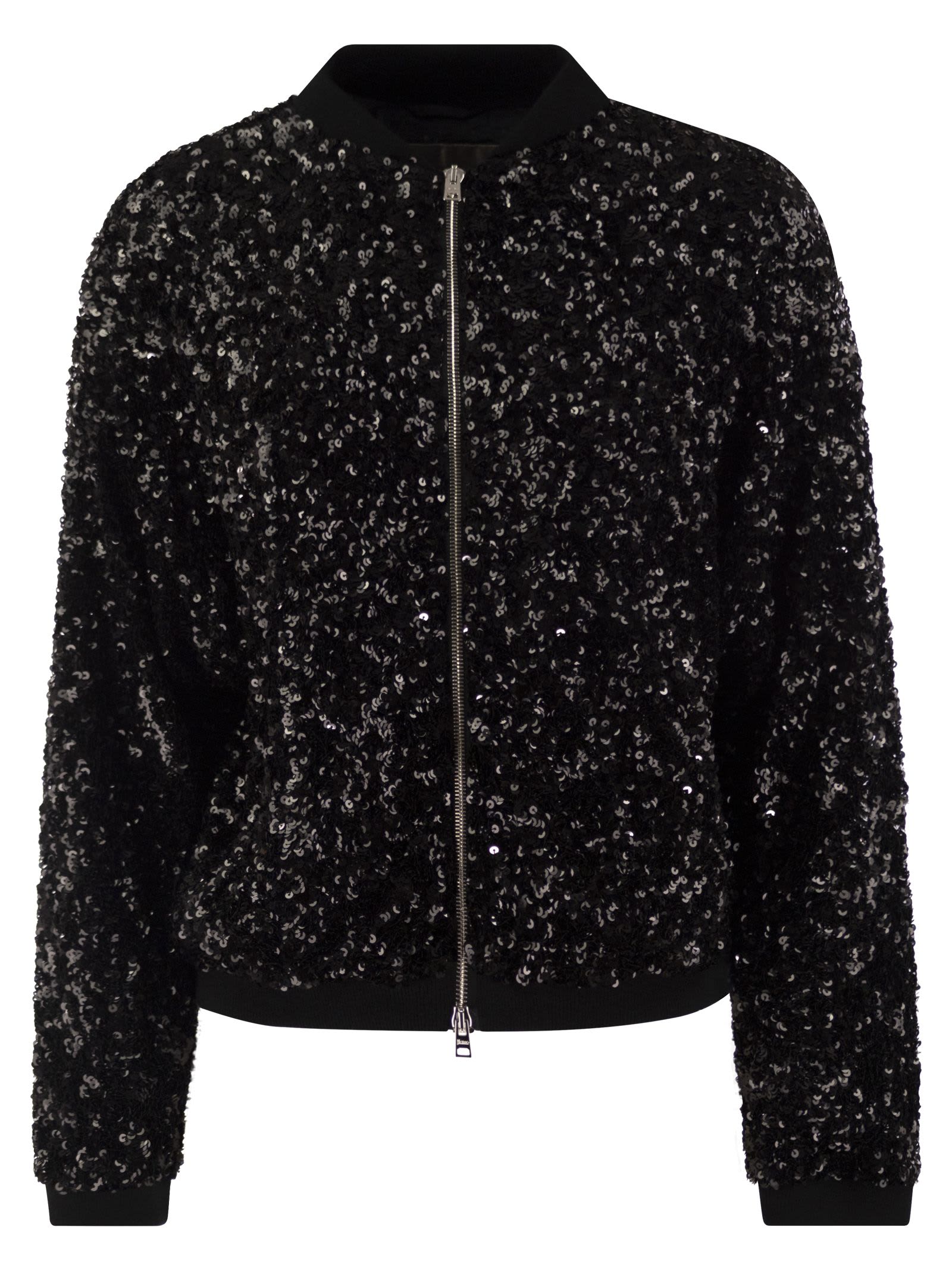 Bomber Jacket With Sequins