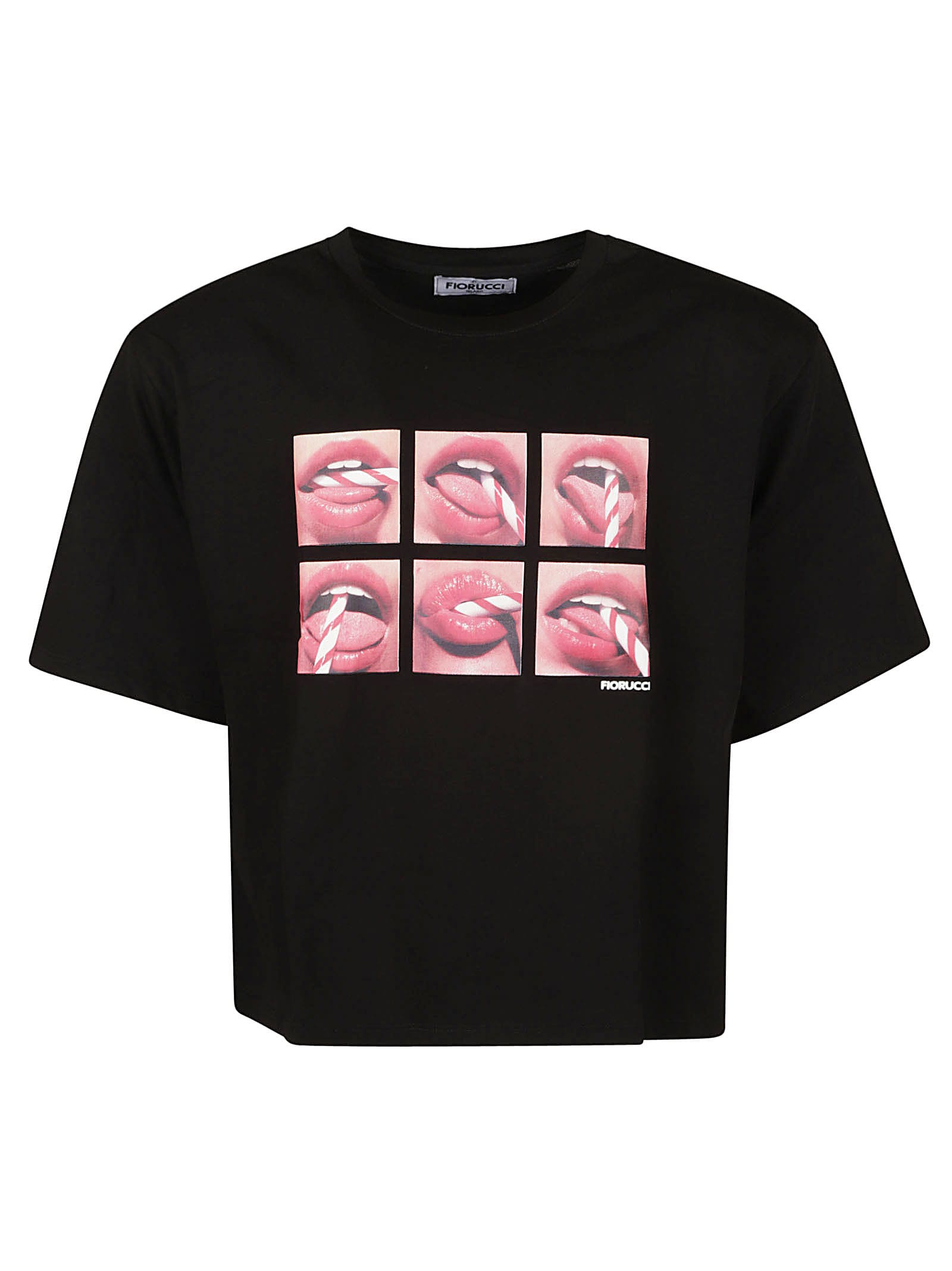 Mouth Print Padded T-shirt