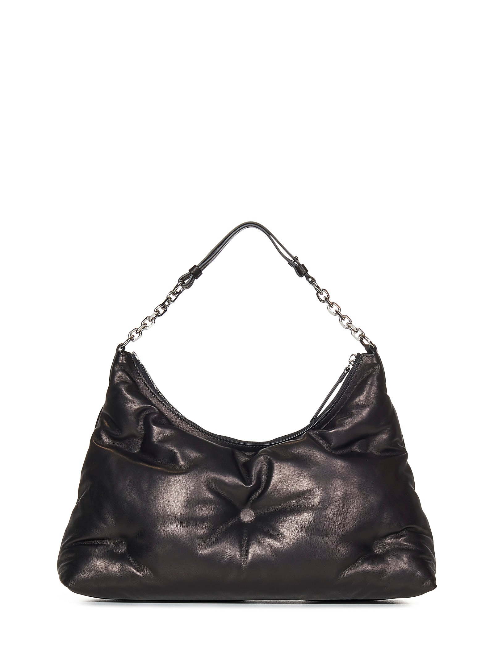 Shop Maison Margiela Glam Slam Hobo Medium Shoulder Bag In Black