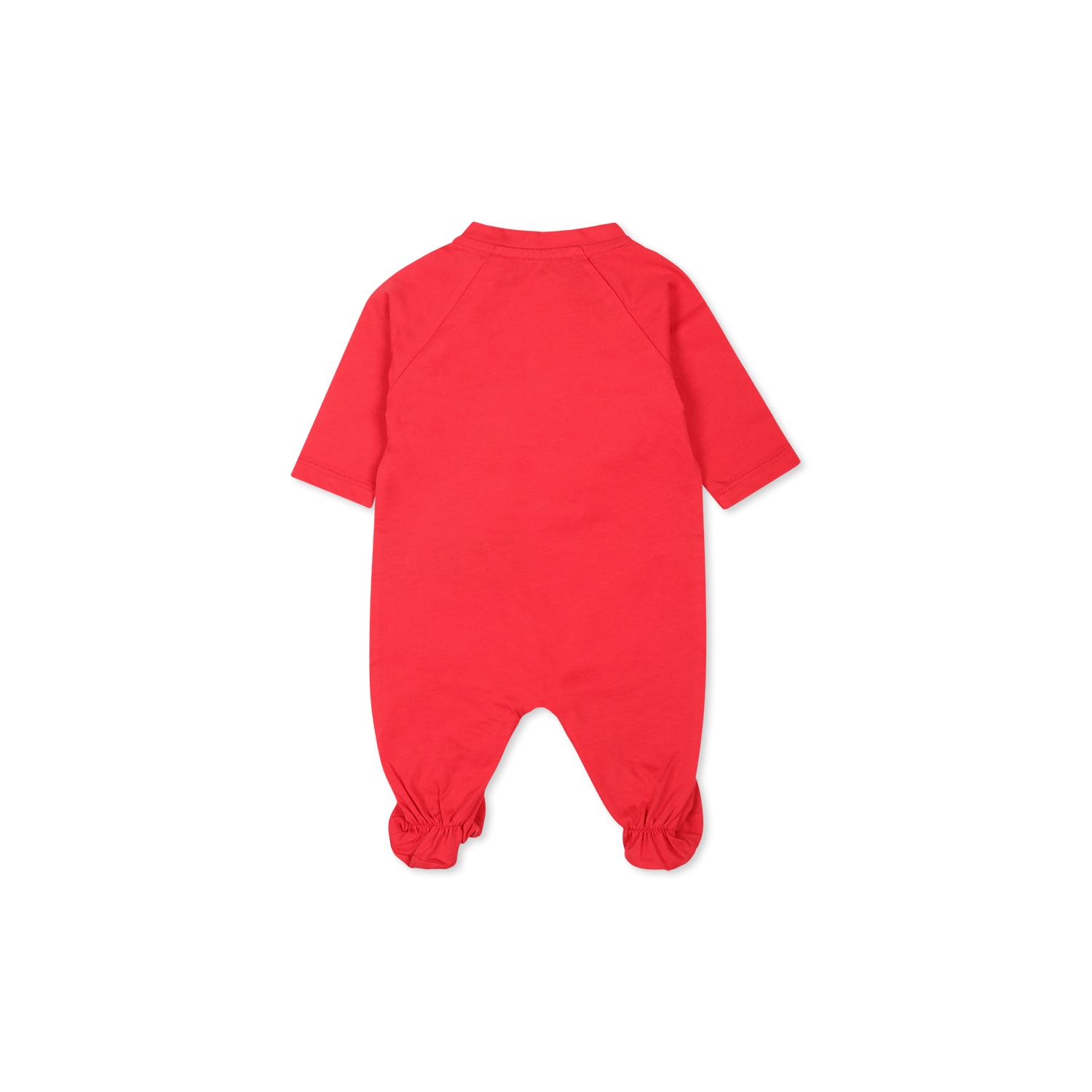 Shop Balmain Red Babygrow Set For Babykids With Logo