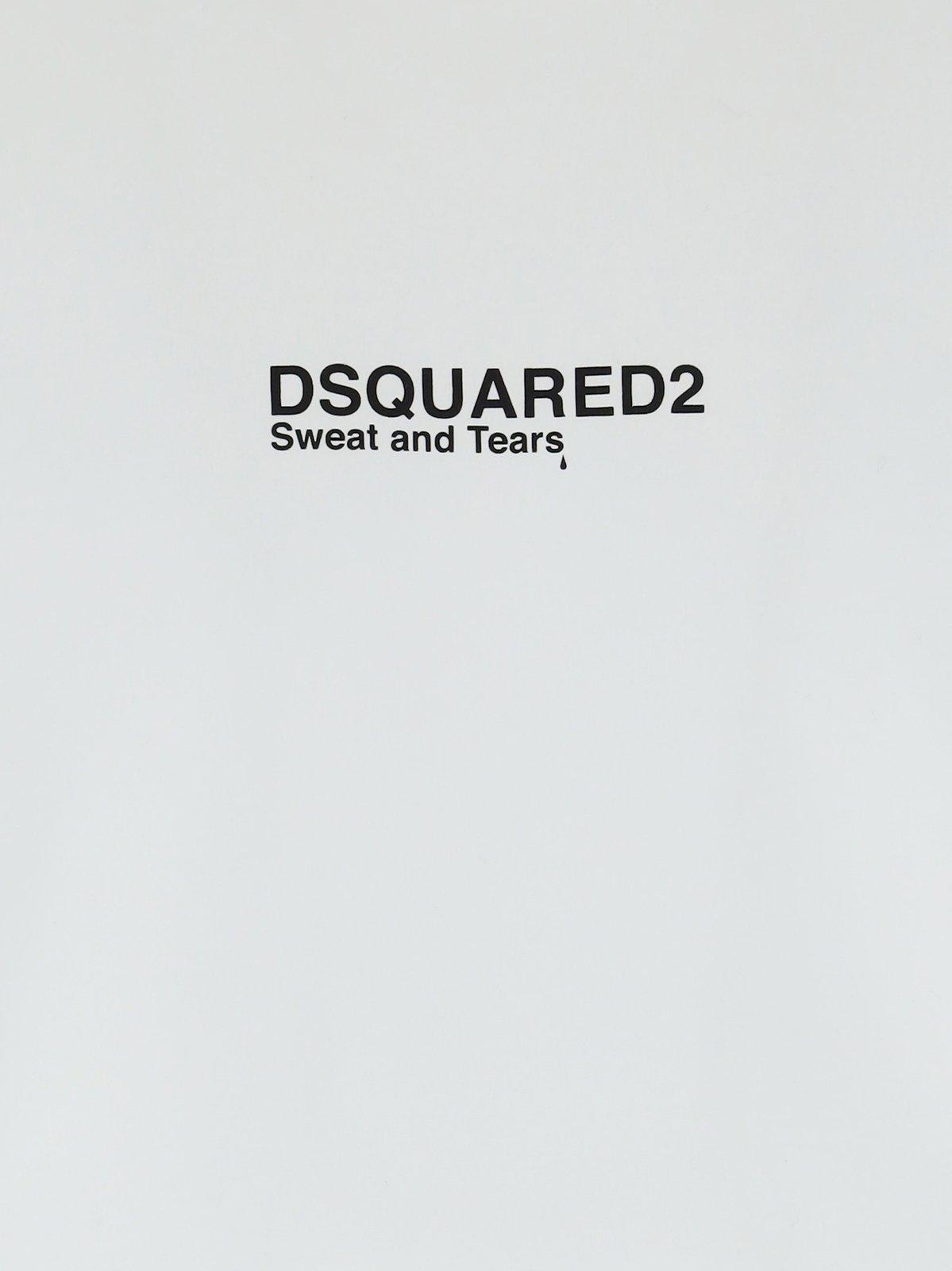 Shop Dsquared2 Logo Printed Short-sleeved T-shirt In Bianco