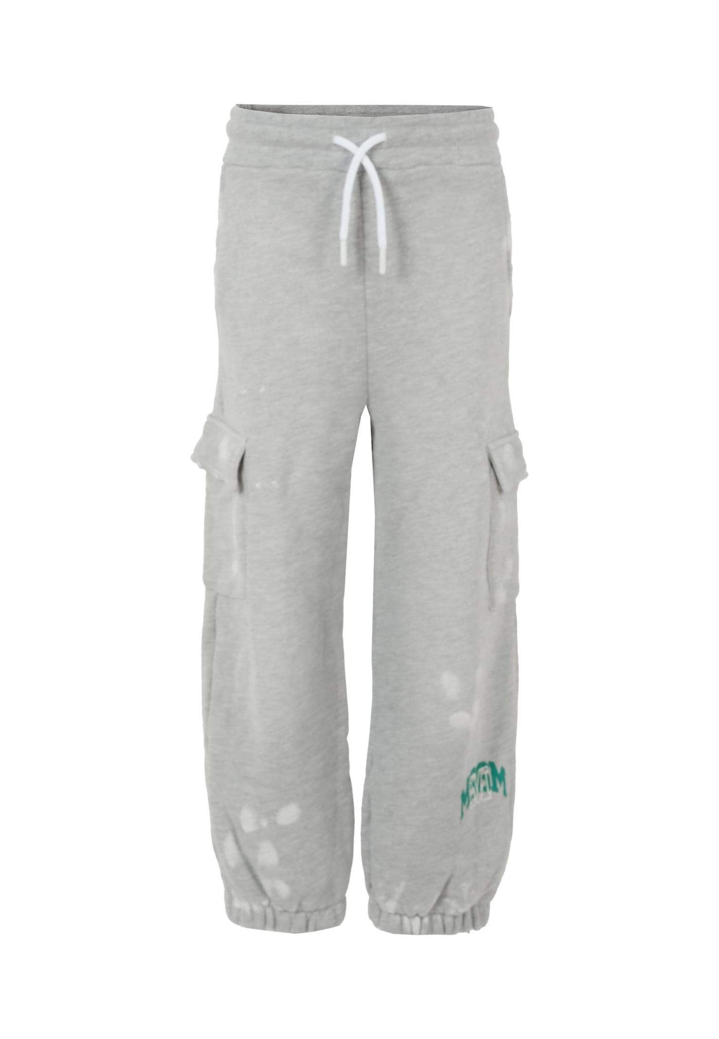 Msgm Grey Trousers For Boy With Logo In Gray