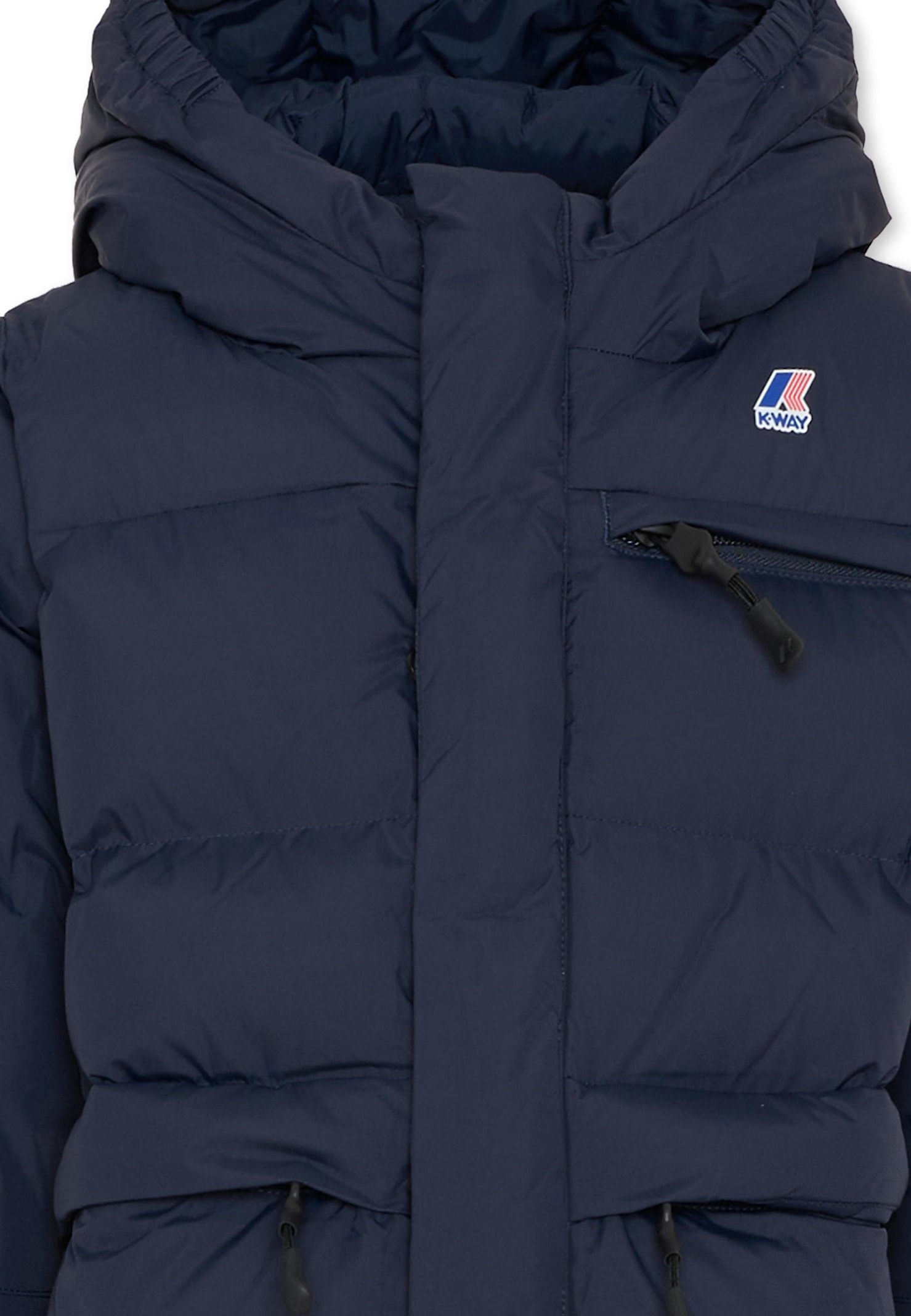 K-way Blue Down Jacket For Kids In Blue