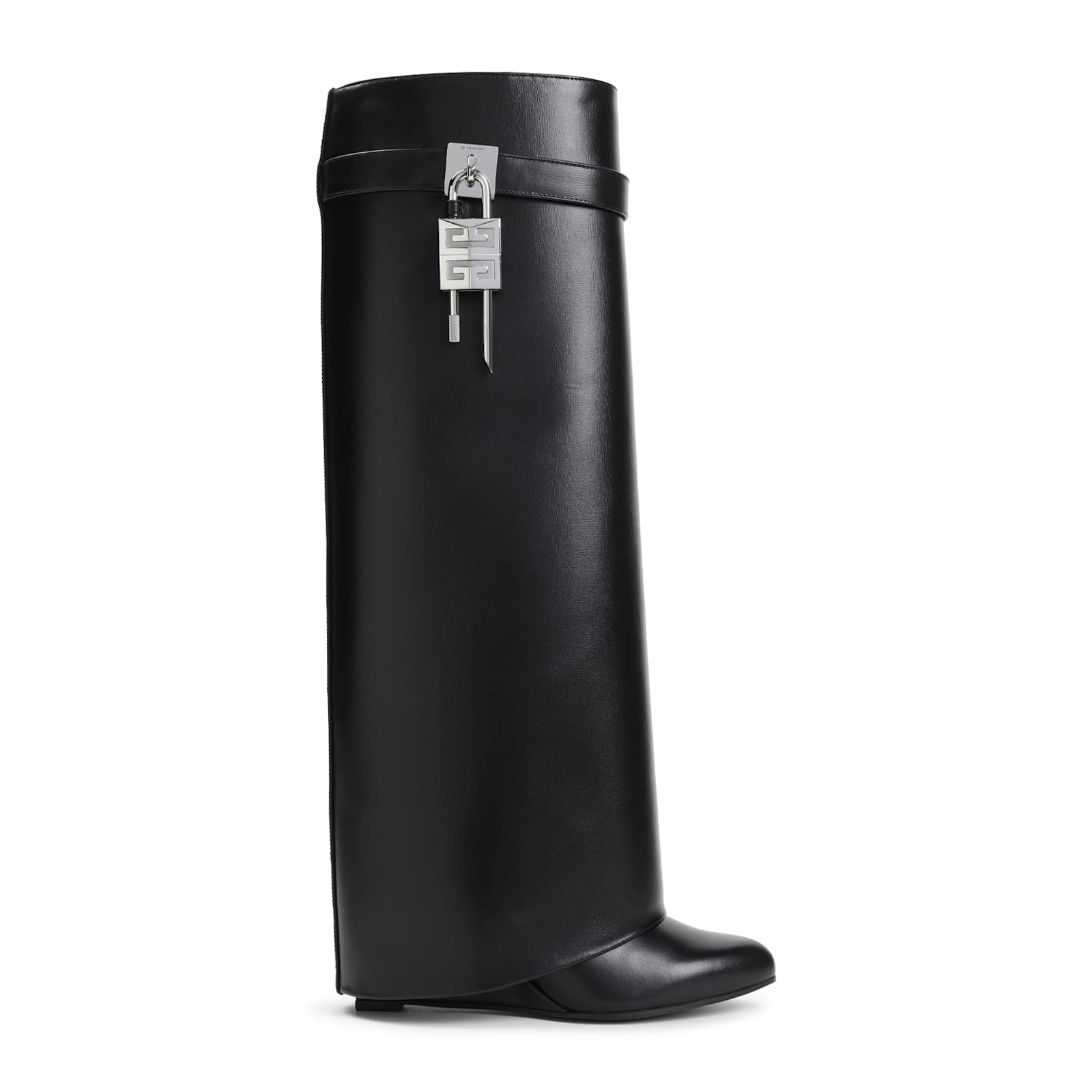 Givenchy High-heeled Boots With Structured Silhouette And Decorative Detail In Black