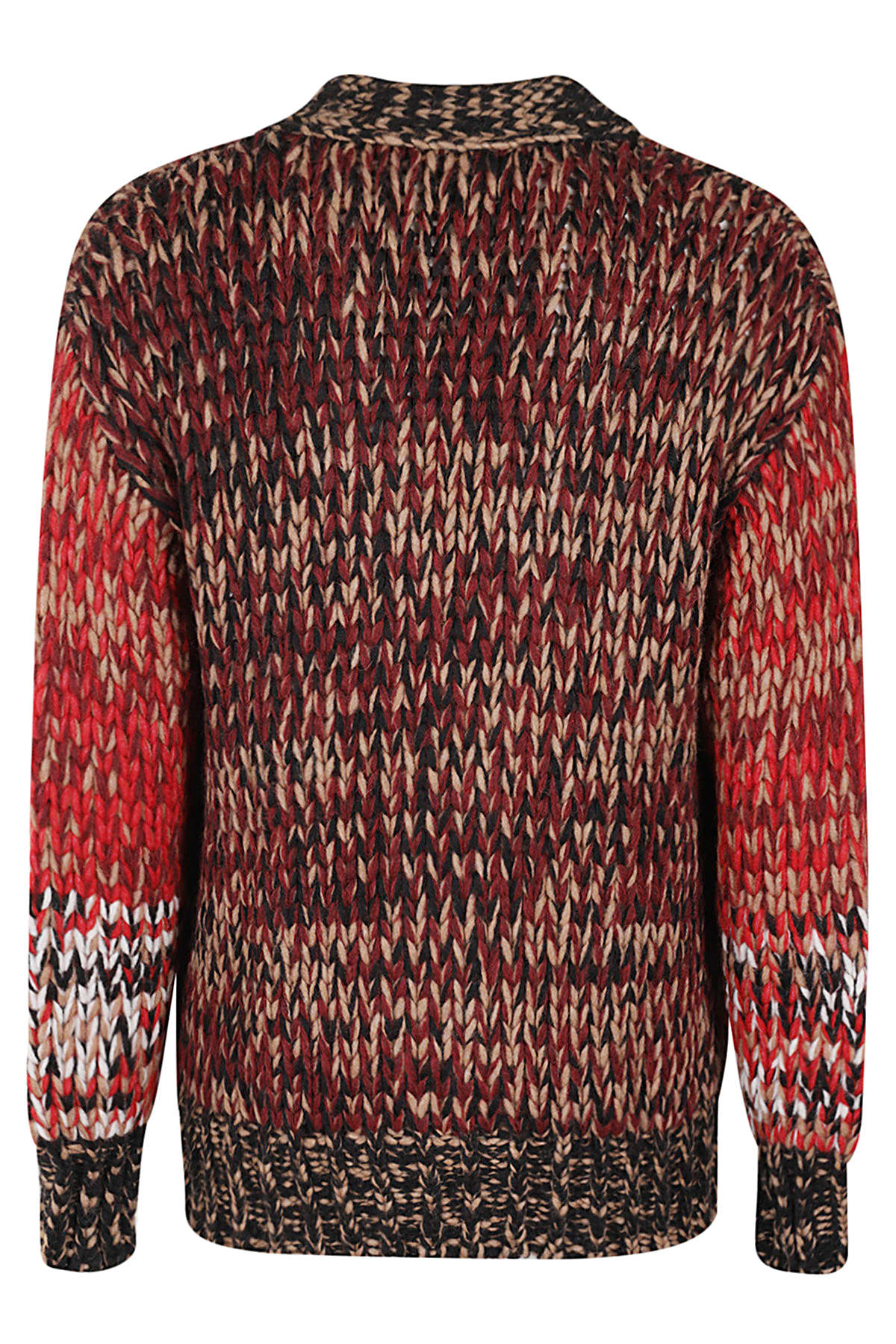 Shop Roberto Collina Cardigan ml Lana Alpaca In Bordeaux Nero