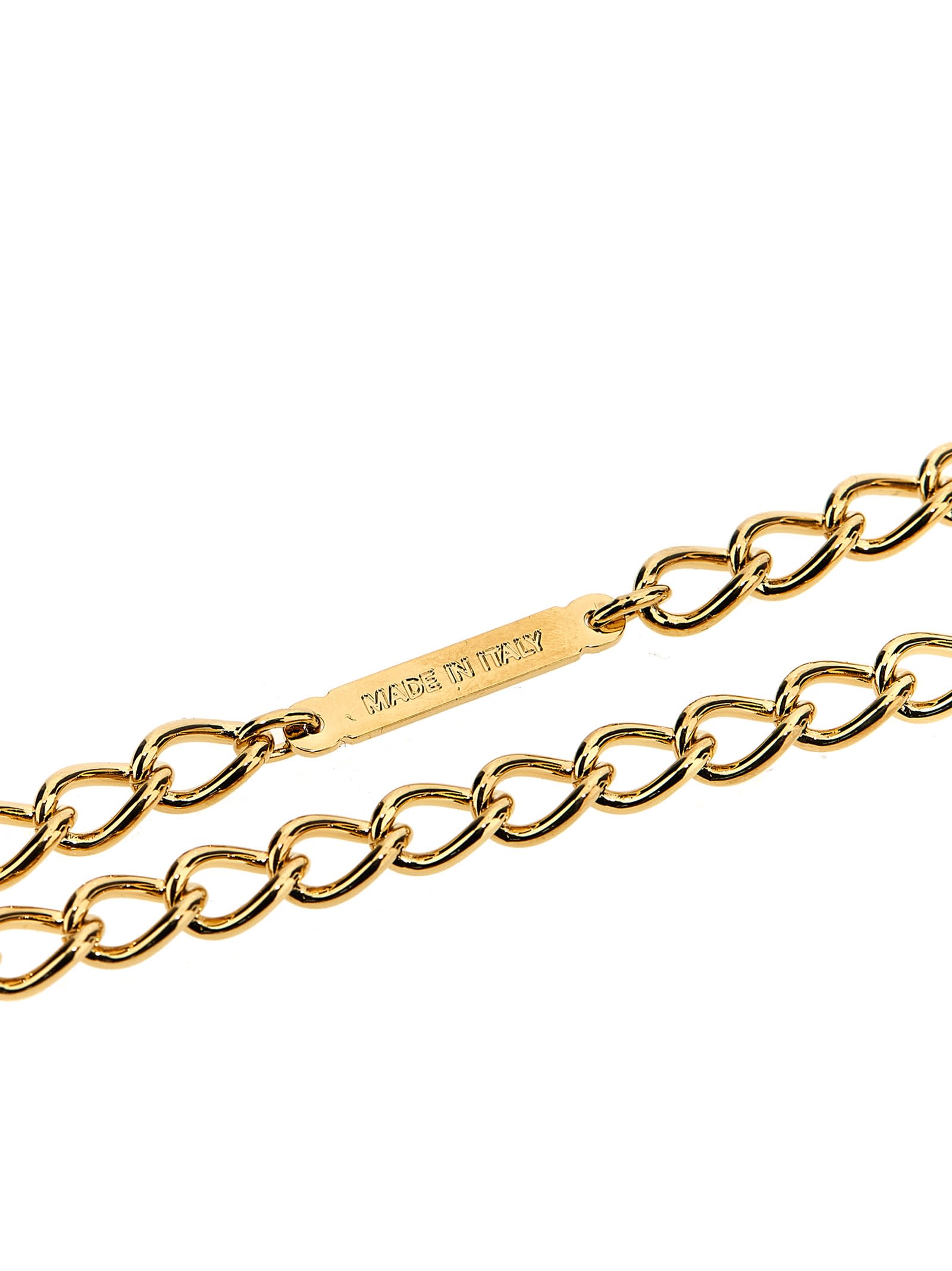 Shop Dsquared2 Pendant Heart Necklace In Oro Chiaro+rosa