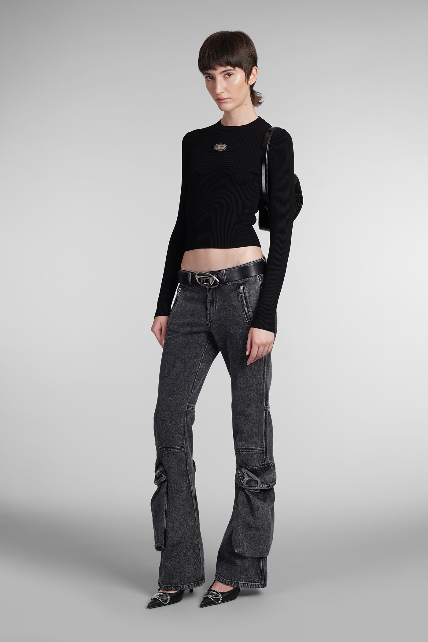 Shop Diesel M Valari Knitwear In Black Rayon