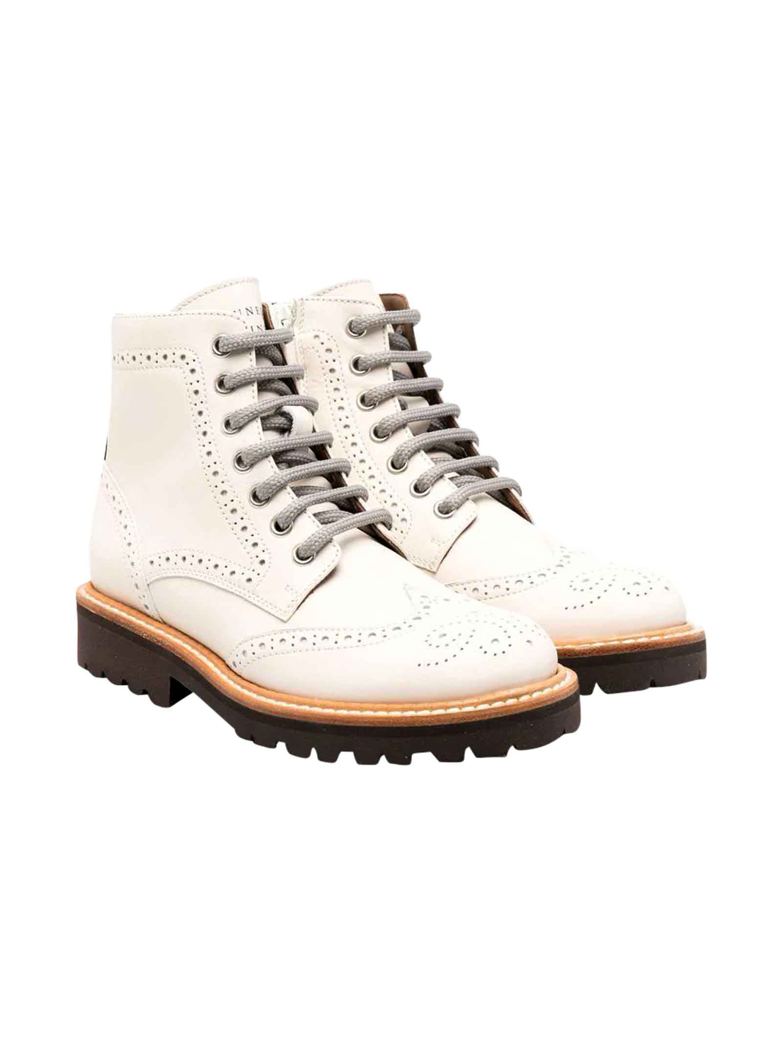 Brunello Cucinelli White Shoes Boy