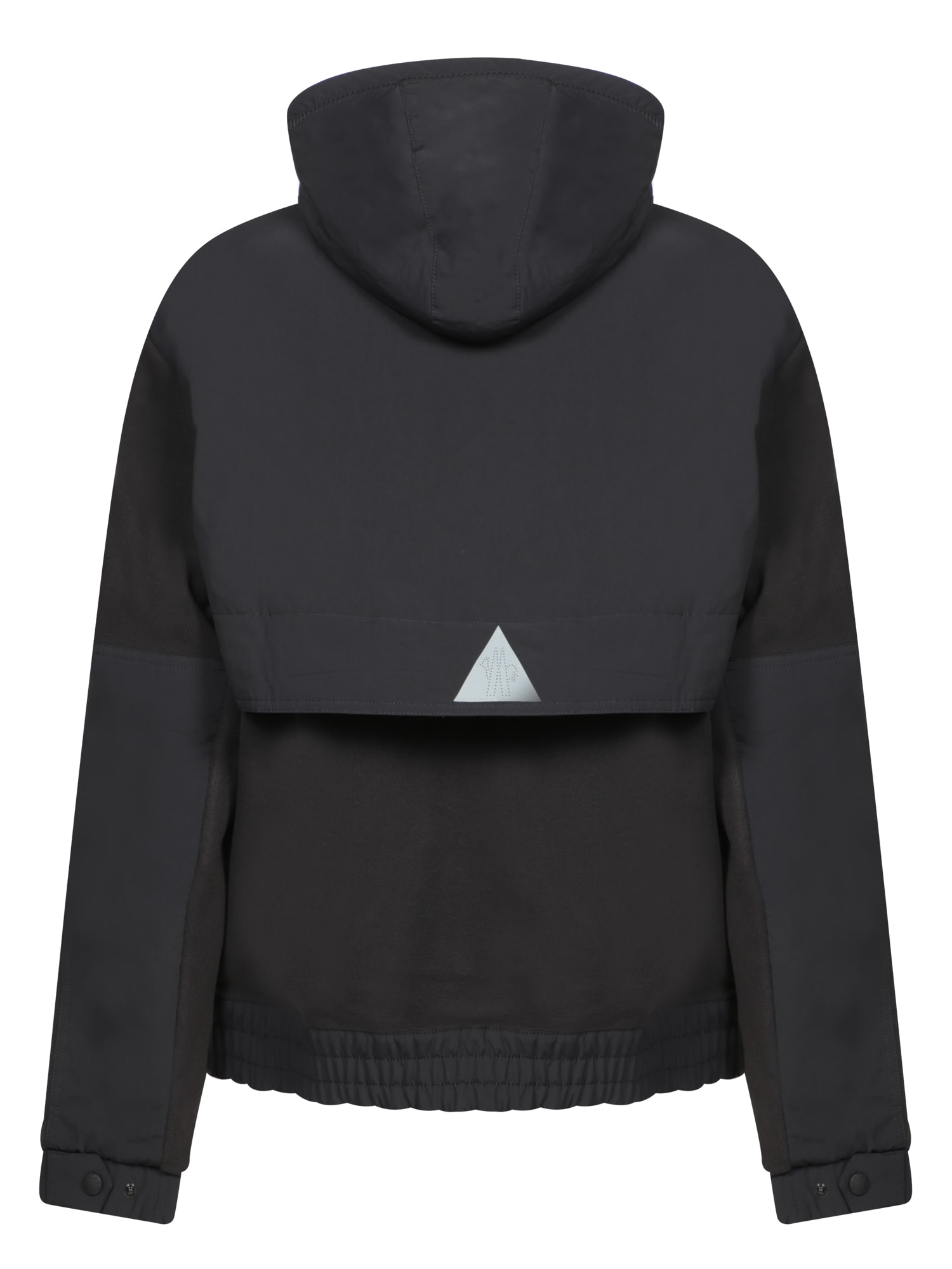 Shop Moncler Black Hooded Cardigan