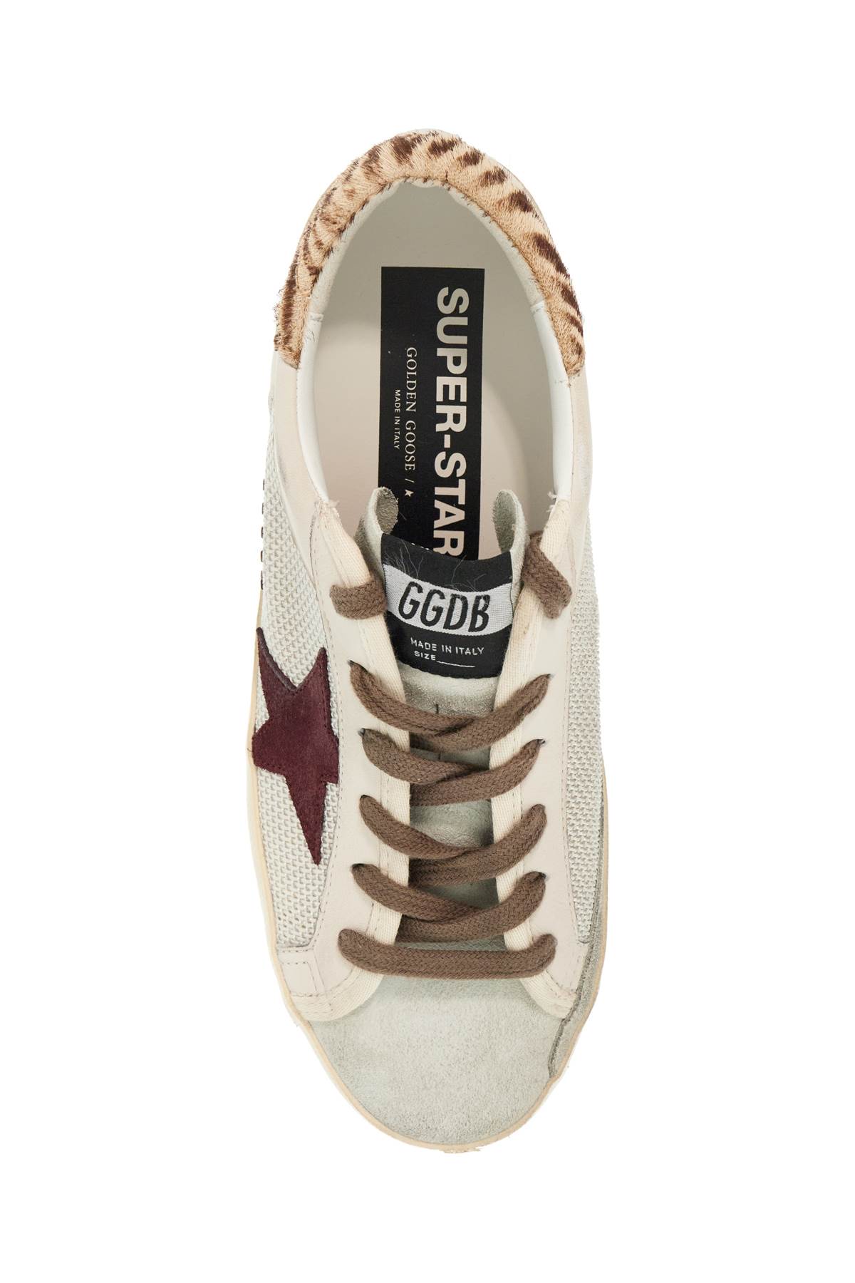 Shop Golden Goose Super-star Double Quarter Sneakers In Silver/ice/white/buttercream B