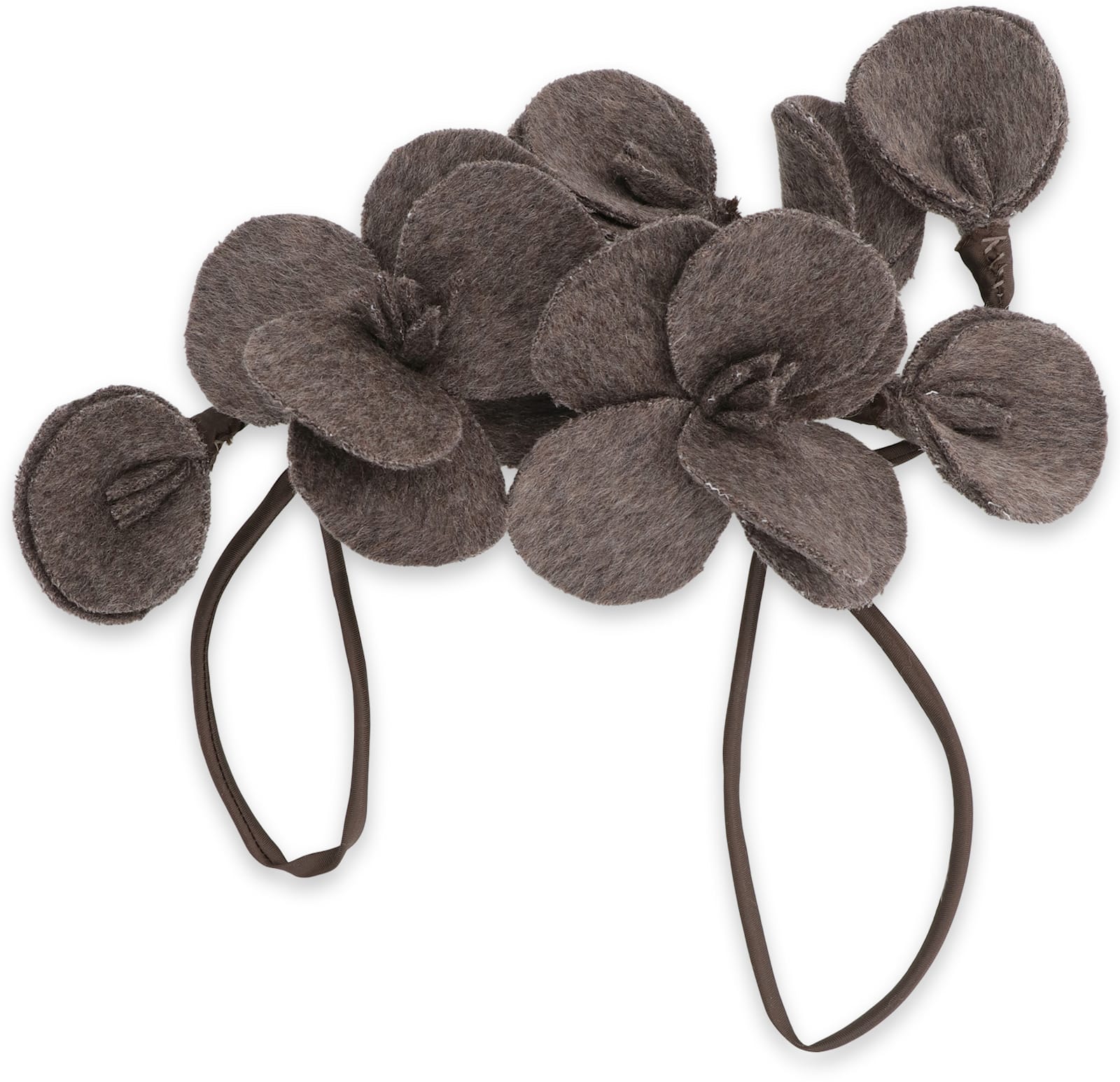 P.a.r.o.s.h Flower-shaped Wool Brooch In Gray