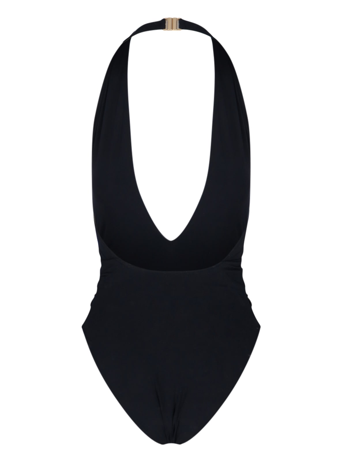 Shop Alaïa Belt Detail One-piece Swimsuit In Black