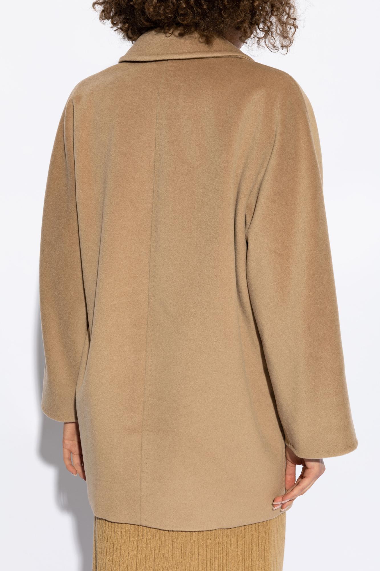 Shop Max Mara Coat `rebus` In Camel