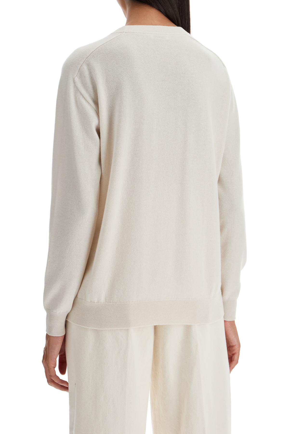 Brunello Cucinelli Cashmere Crewneck Pullover In Butter