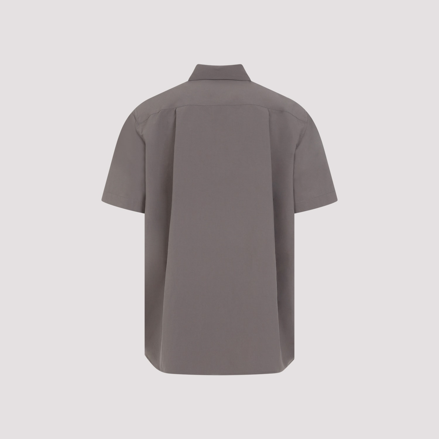 Shop Sacai Matte Taffeta Shirt In Taupe