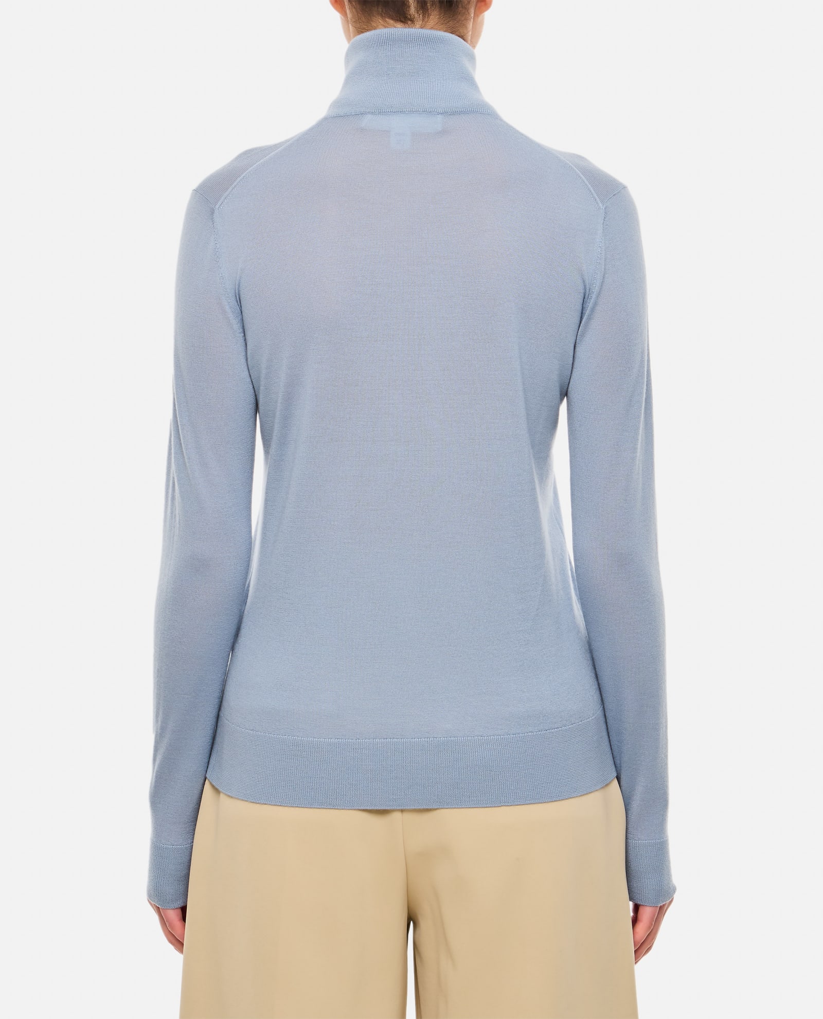 Polo Ralph Lauren Cashmere Turtleneck Sweater In Clear Blue