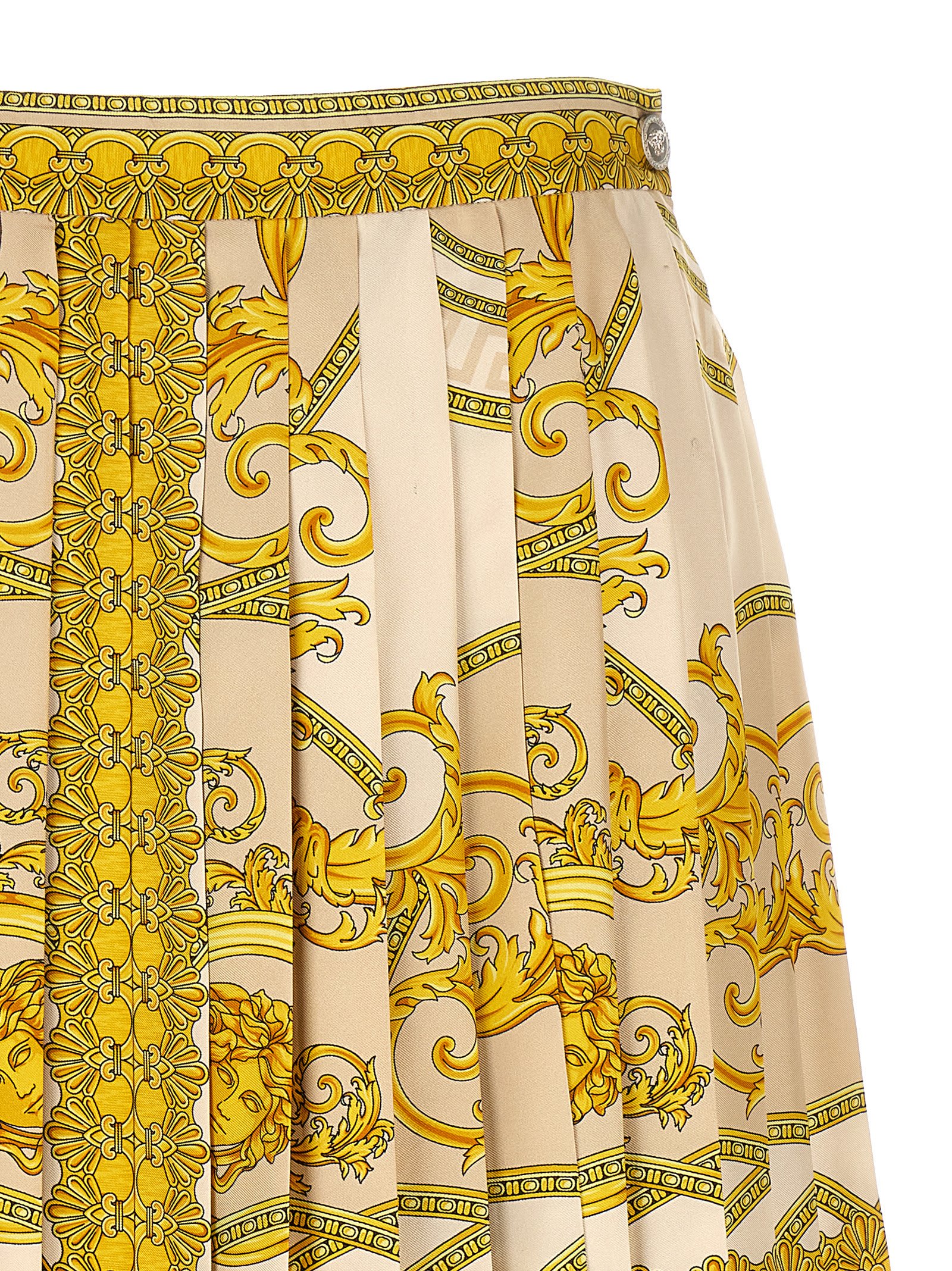 Shop Versace La Coupe Des Dieux Skirt In Multicolor