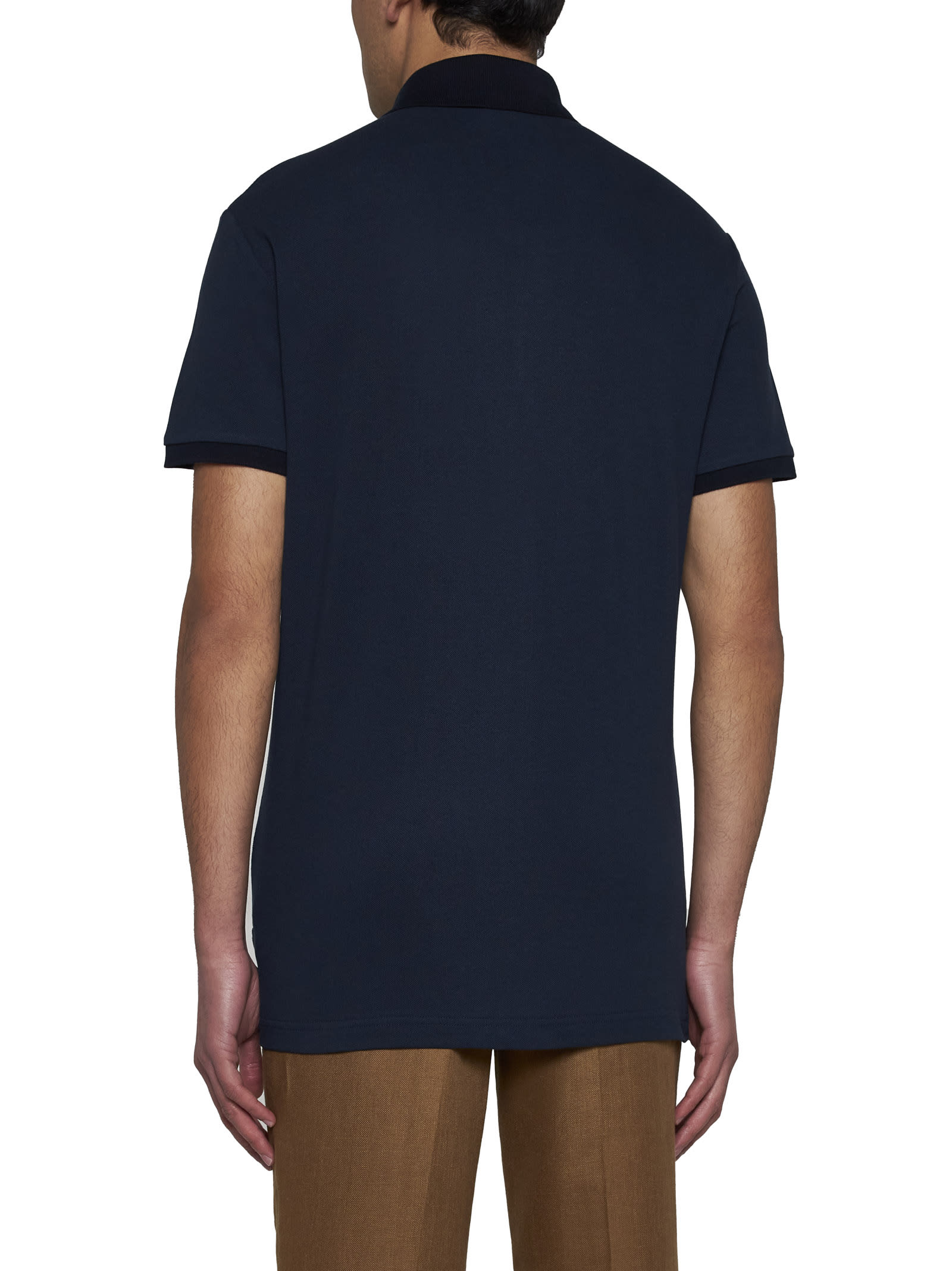 Shop Etro Polo Shirt In Blu Scurissimo 1
