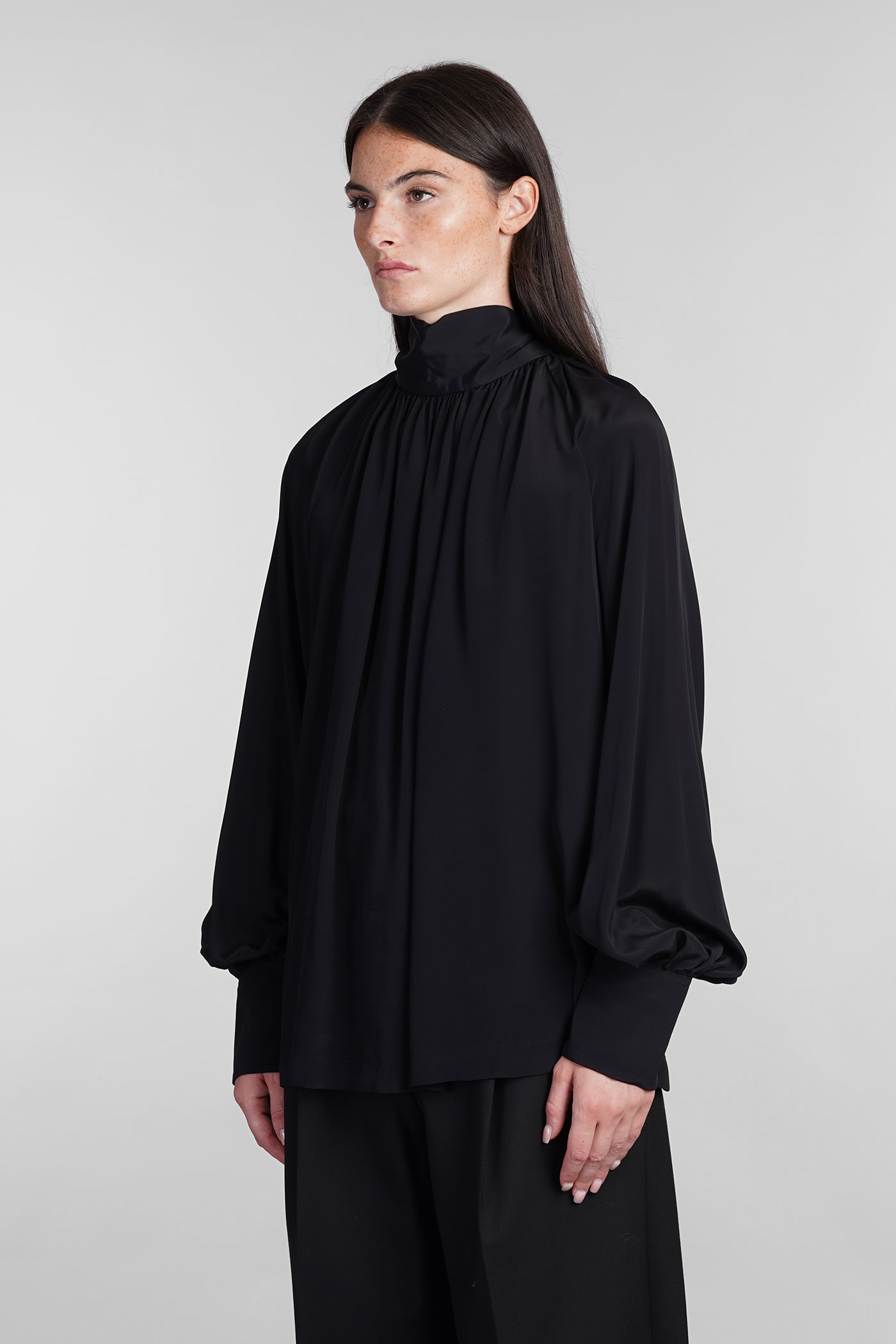 Shop Golden Goose Blouse In Black Silk