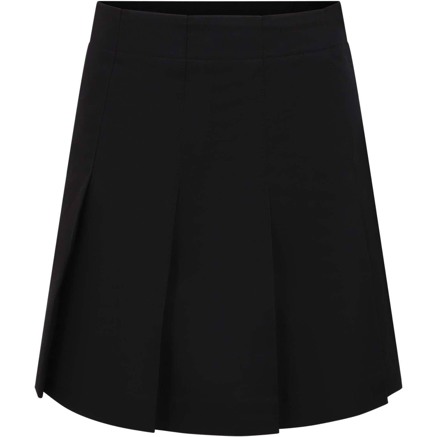 Shop Burberry Black Skirt For Girl With Logo