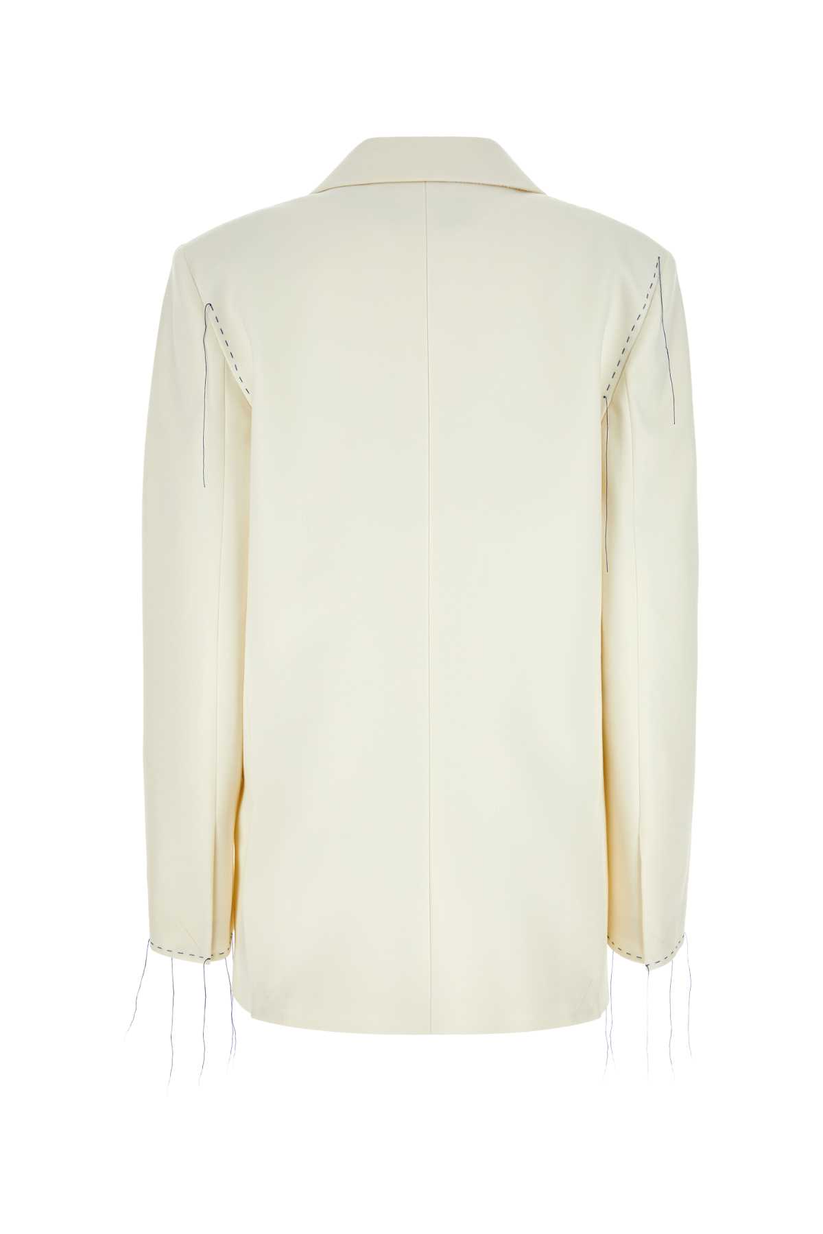 Off-white Ivory Jersey Blazer In Whtwht